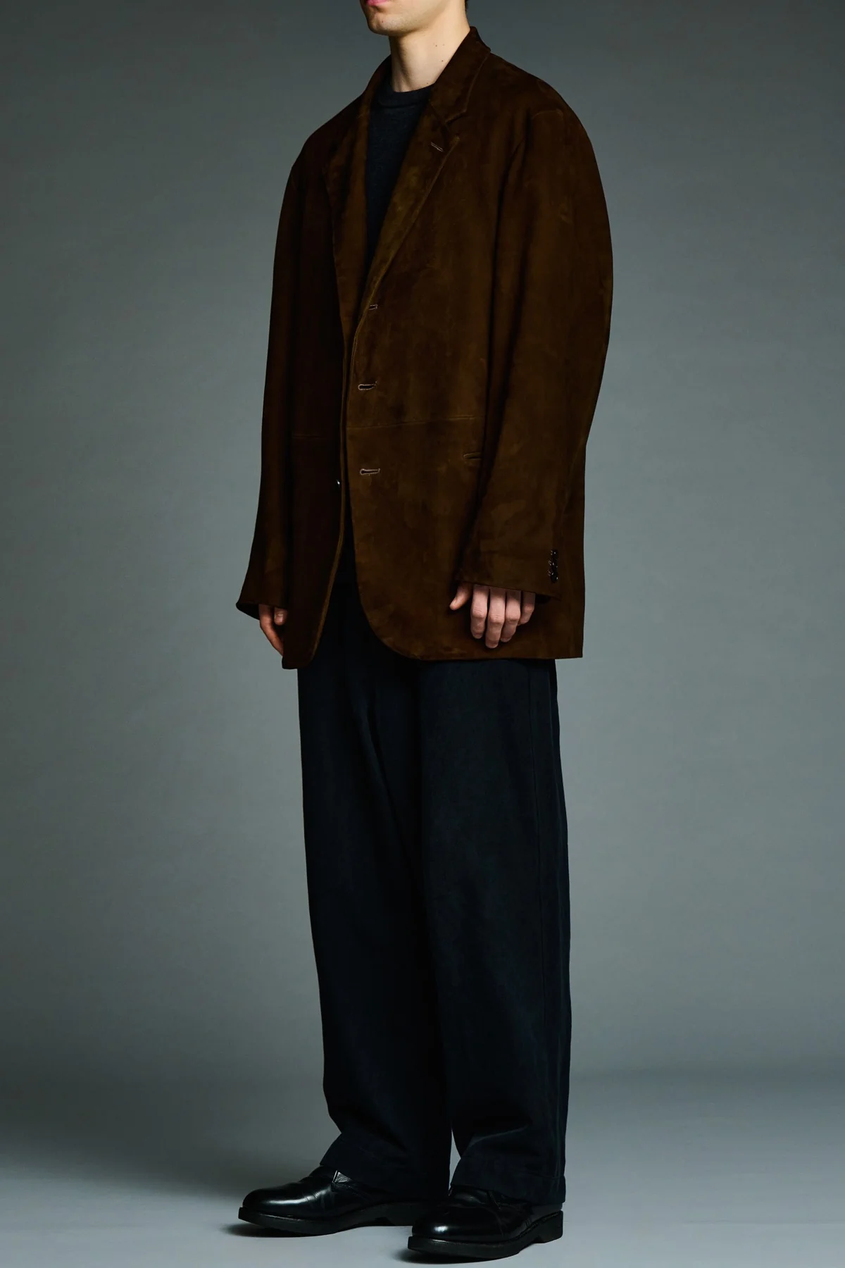 A.presse | Suede Leather Tailored Jacket - Image 3