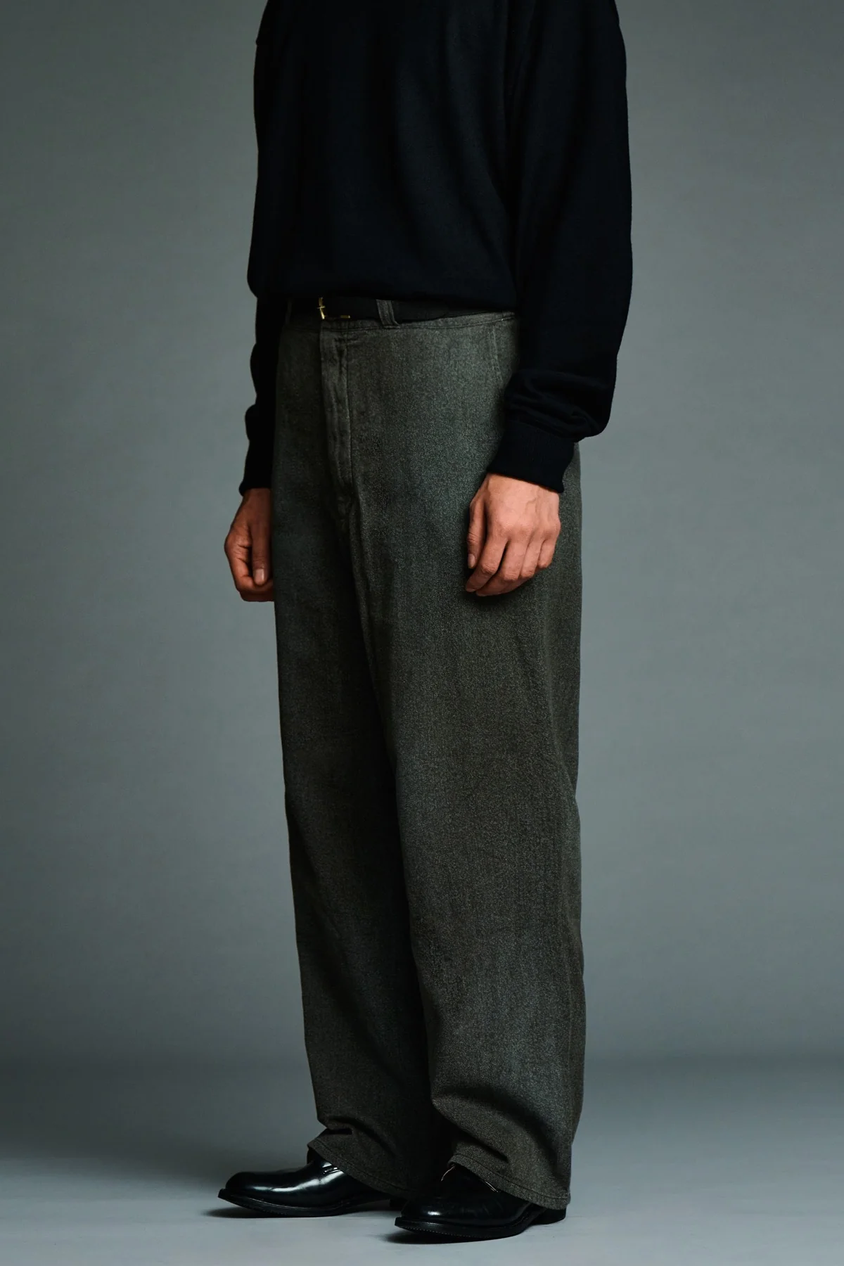 A.presse | Vintage Black Chambray Work Pant - Image 3