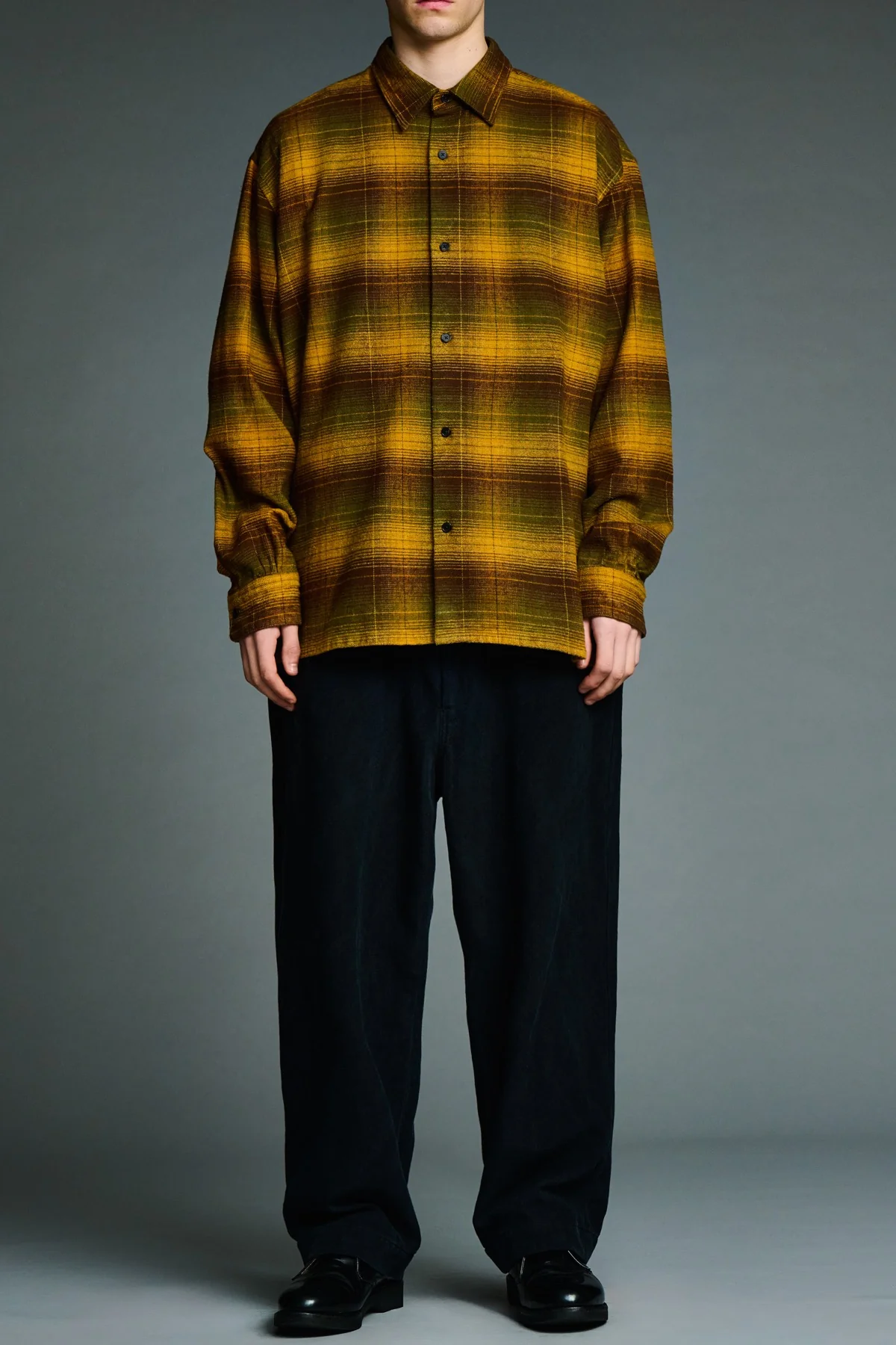 A.presse | Vintage Cotton Silk Nep Twill Check Shirt - Image 2