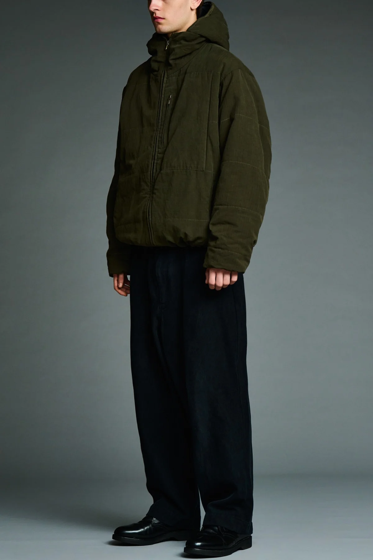A.presse | Washed Cotton Silk Linen Padded Jacket - Image 3