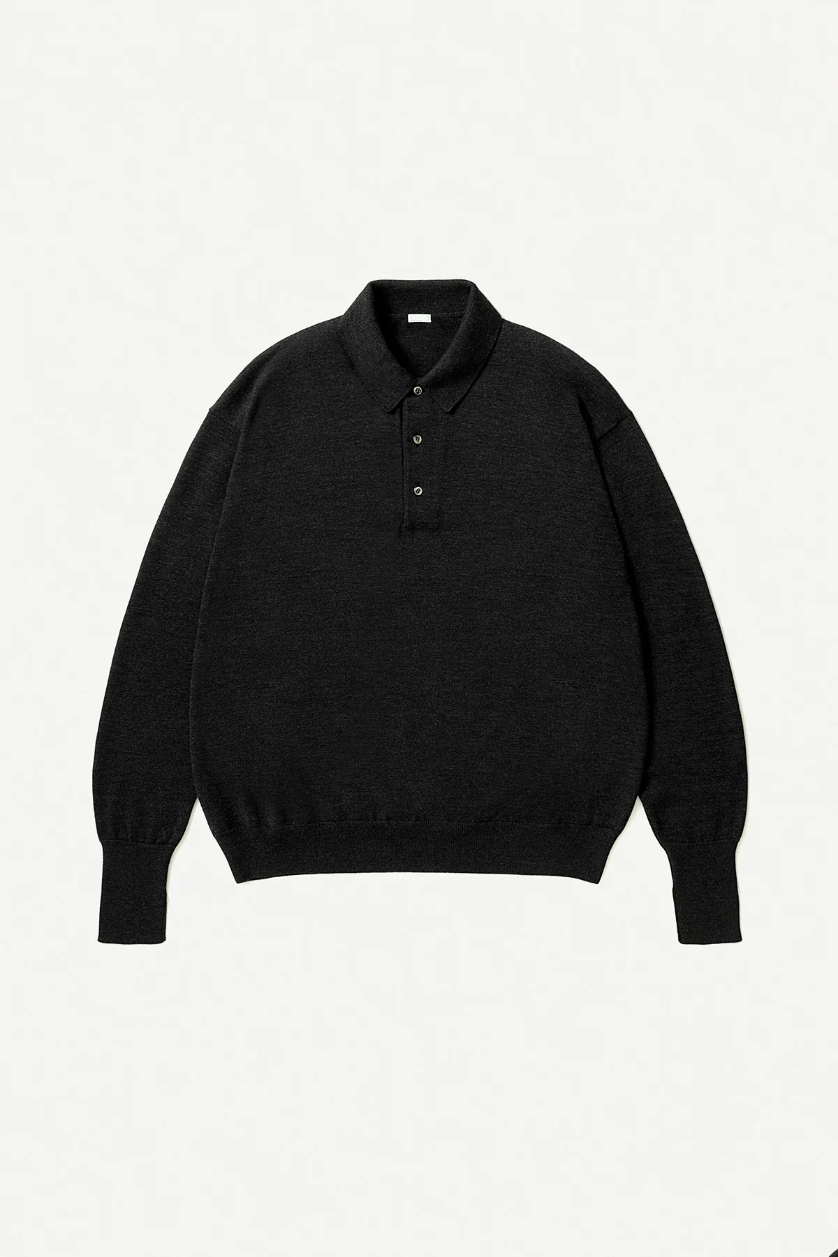 A.presse | Wool Knit Long Sleeve Polo Shirt