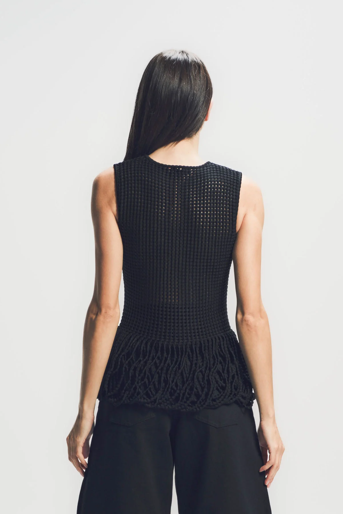 ALAÏA | BEAD KNIT PEPLUM TANK TOP - Image 4