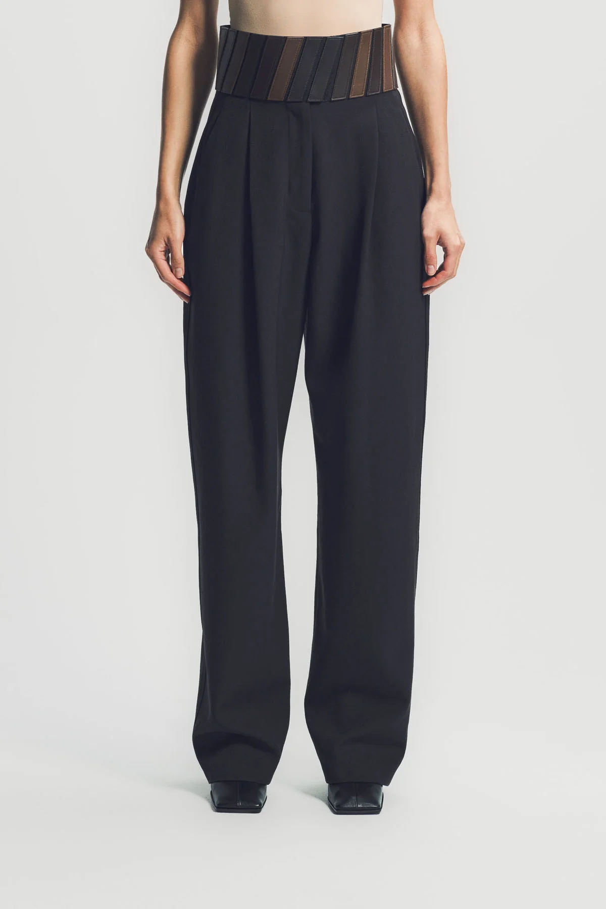 ALAÏA | BELT WOOL GABARDINE PANTS - Image 2