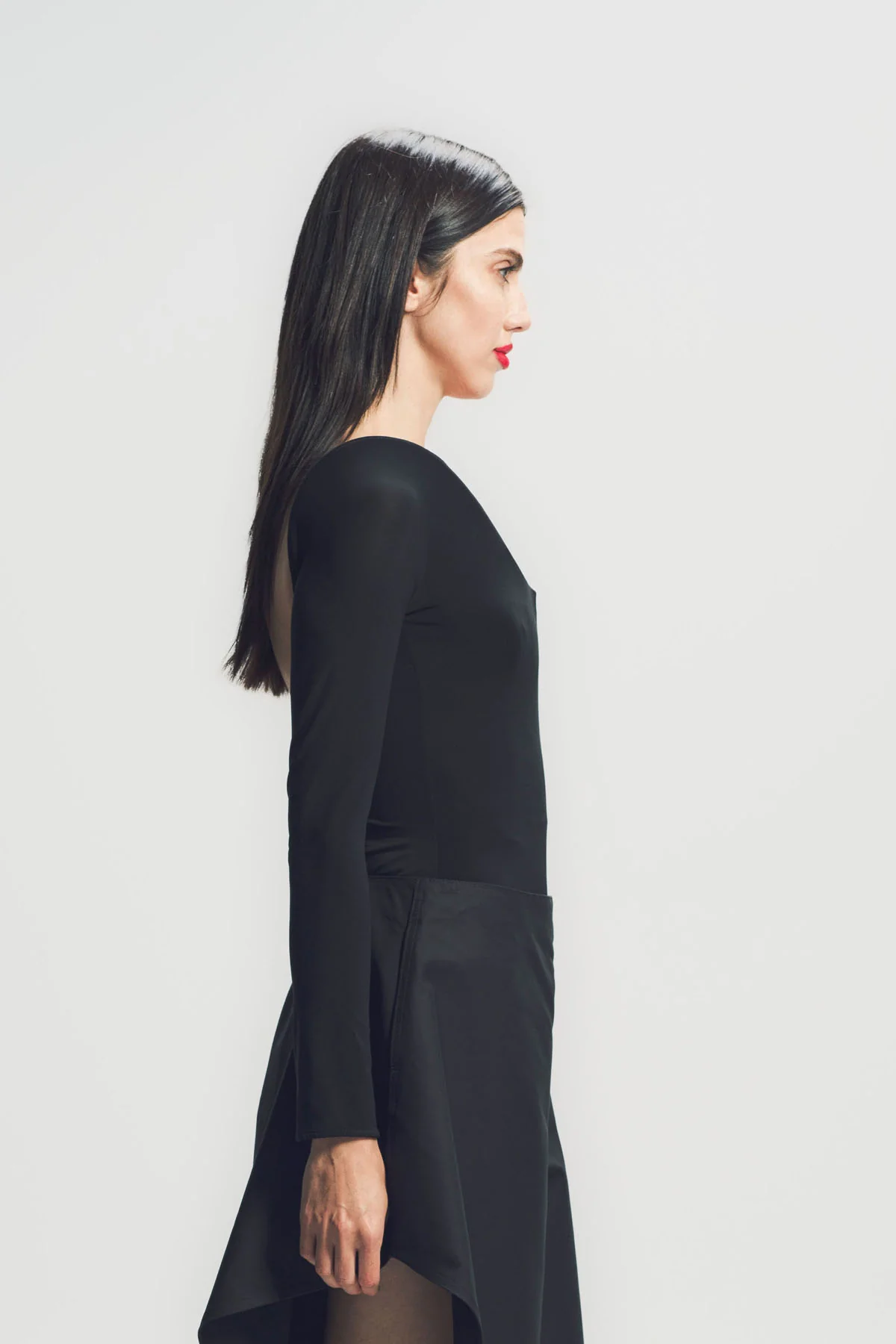 ALAÏA | CURVED SOFT JERSEY BODYSUIT - Image 4