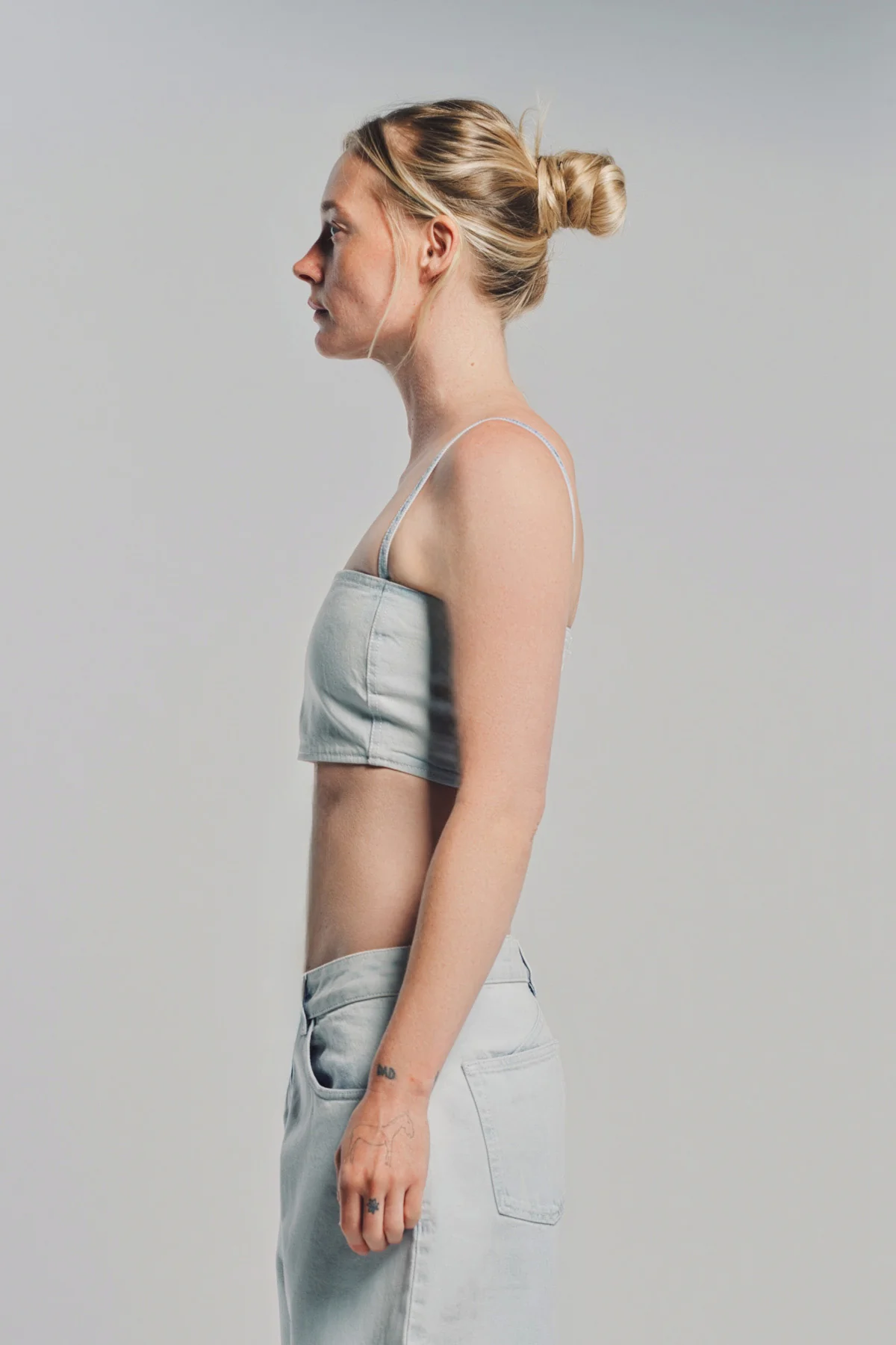 ALAÏA | DENIM BUSTIER TOP - Image 3