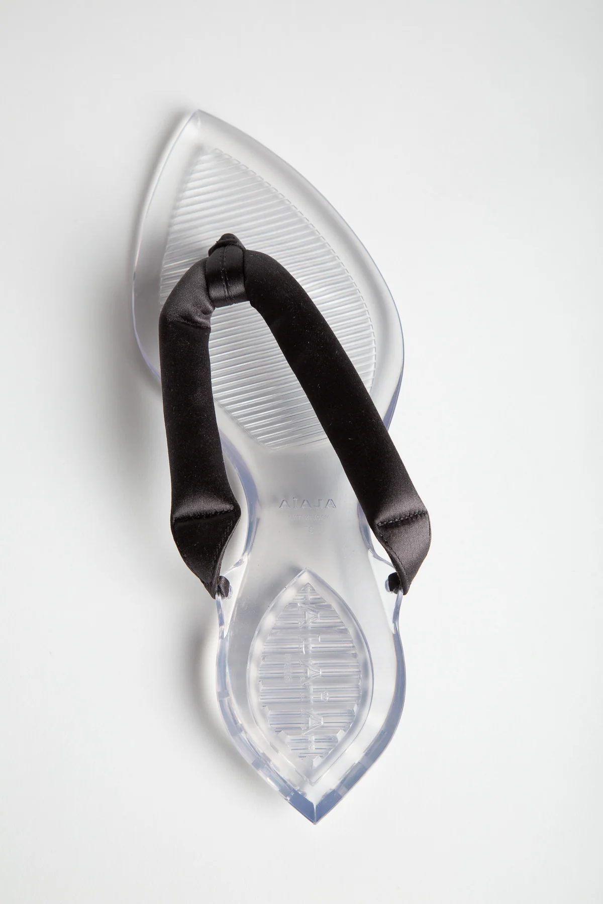 Alaïa | Invisible Thong Mules in Satin - Image 5