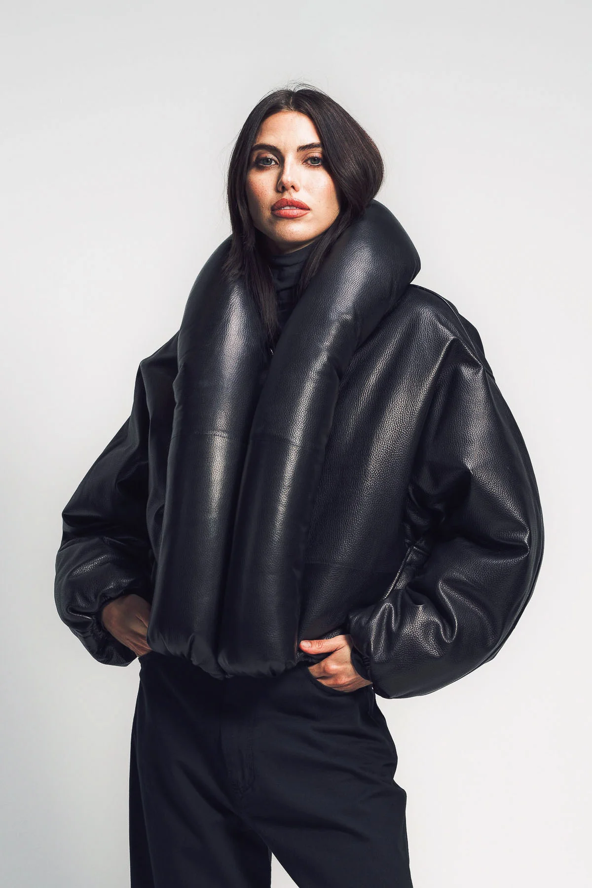 ALAÏA | LAMBSKIN PADDED BOMBER - Image 5