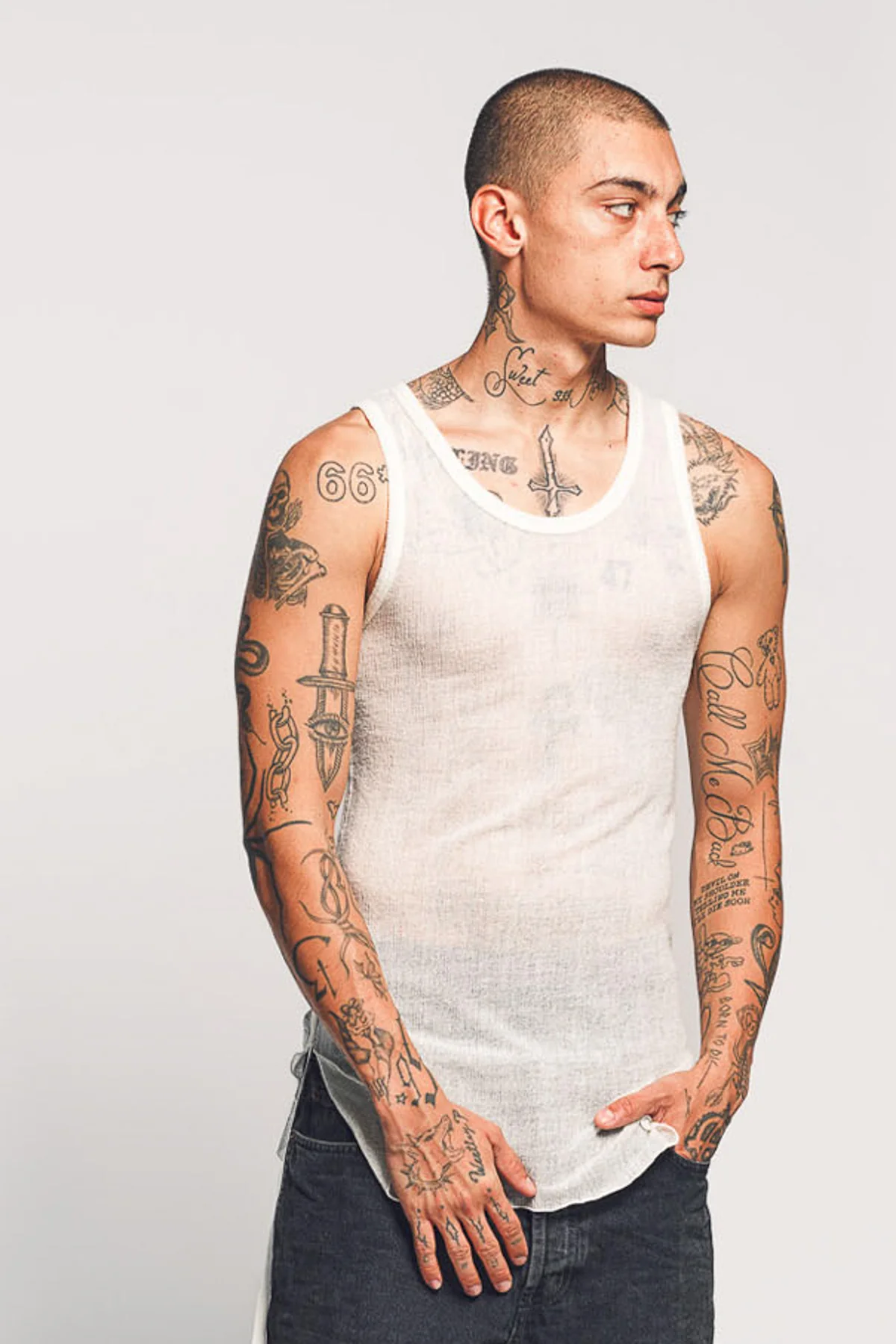 ANN DEMEULEMEESTER | BORIS WRINKLED CROPPED TANK - Image 5