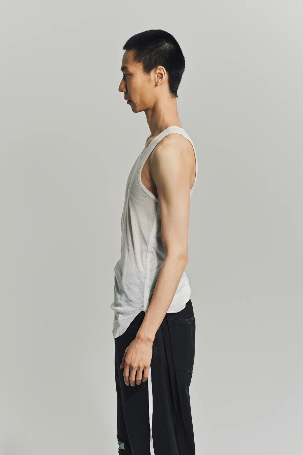 ANN DEMEULEMEESTER | BORIS WRINLKED CROPPED TANK - Image 5