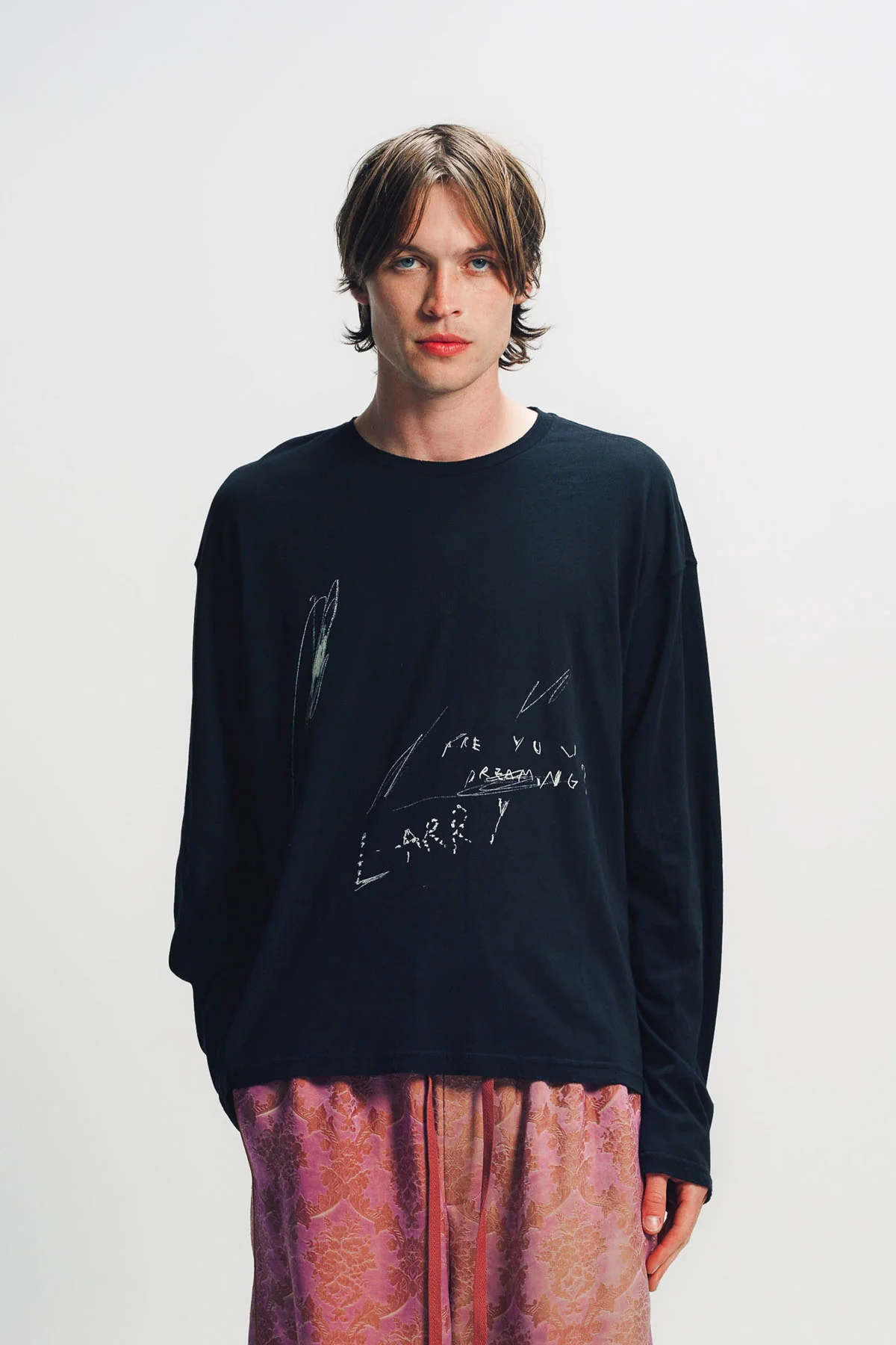 ANN DEMEULEMEESTER | EMIL RELAX FIT LONG SLEEVE BOXY T-SHIRT - Image 2