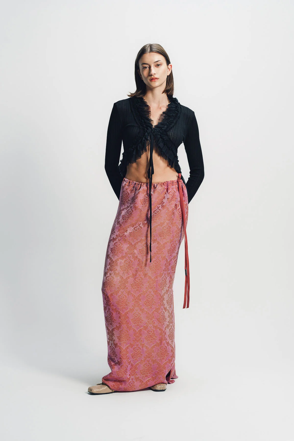 ANN DEMEULEMEESTER | JEDI LONG SLEEVE OPEN FRONT TOP