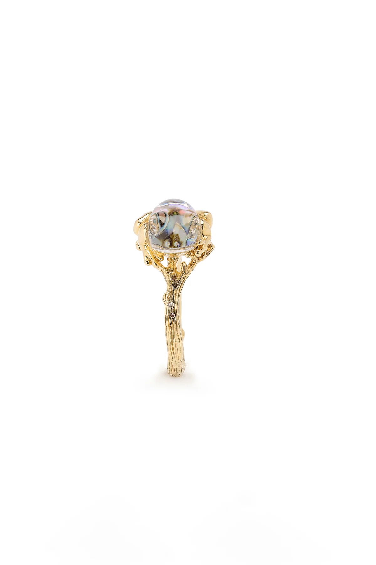 BIBI VAN DER VELDEN | FROG ABALONE STACKABLE RING - Image 2