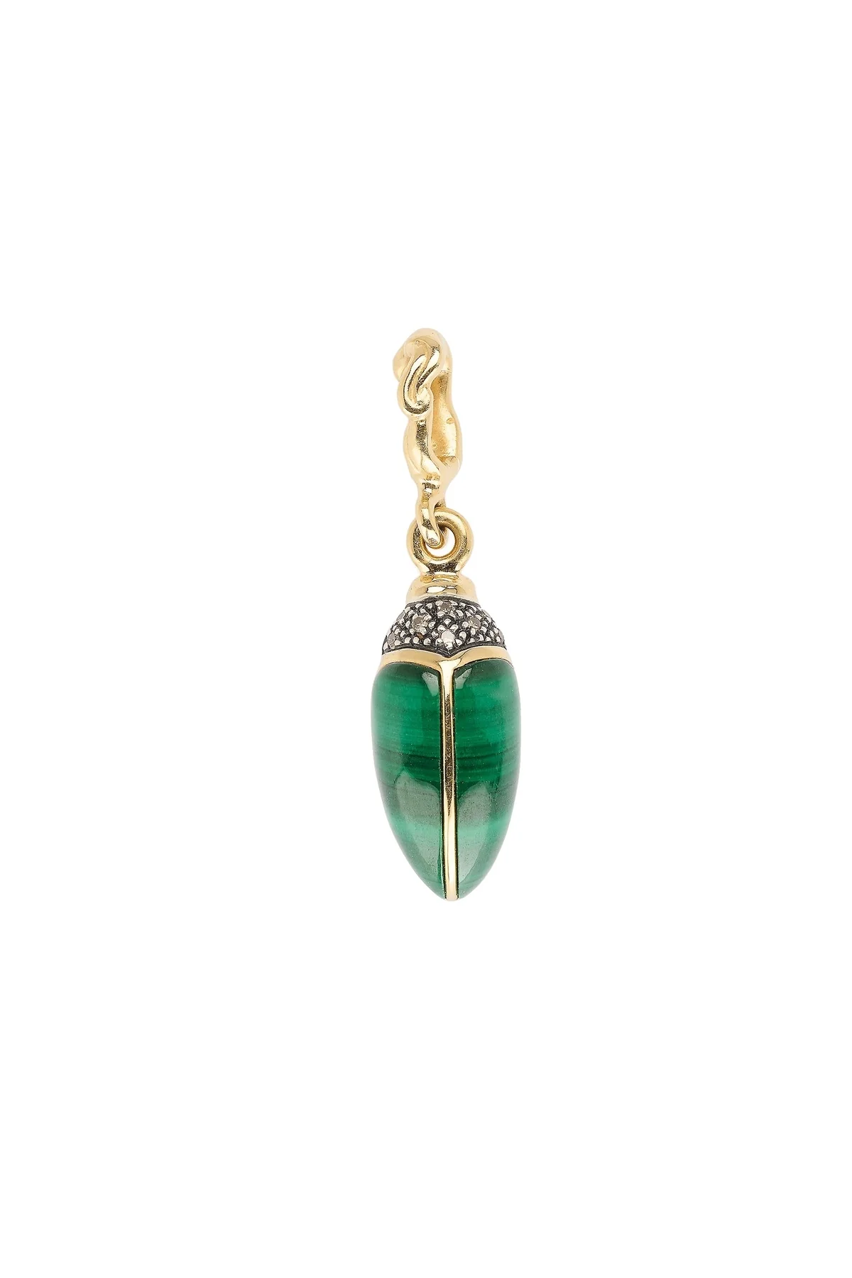 Bibi van der Velden | Mini Scarab Malachite Charm
