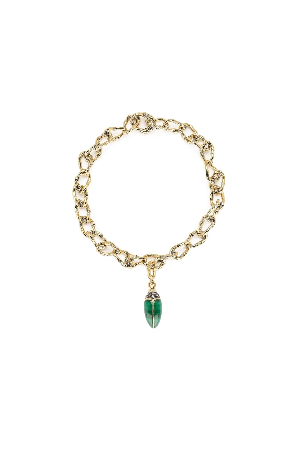 Bibi van der Velden | Mini Scarab Malachite Charm - Image 3