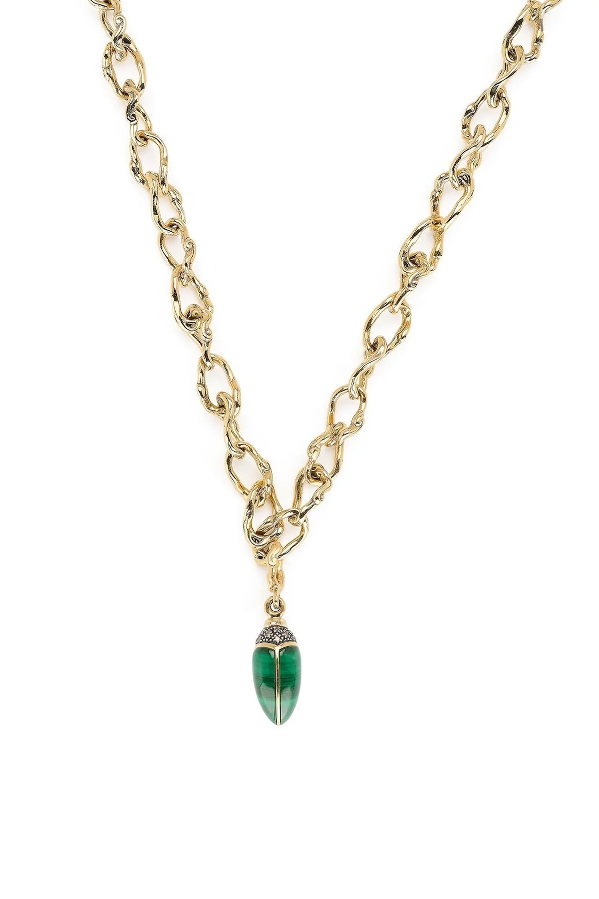 Bibi van der Velden | Mini Scarab Malachite Charm - Image 4