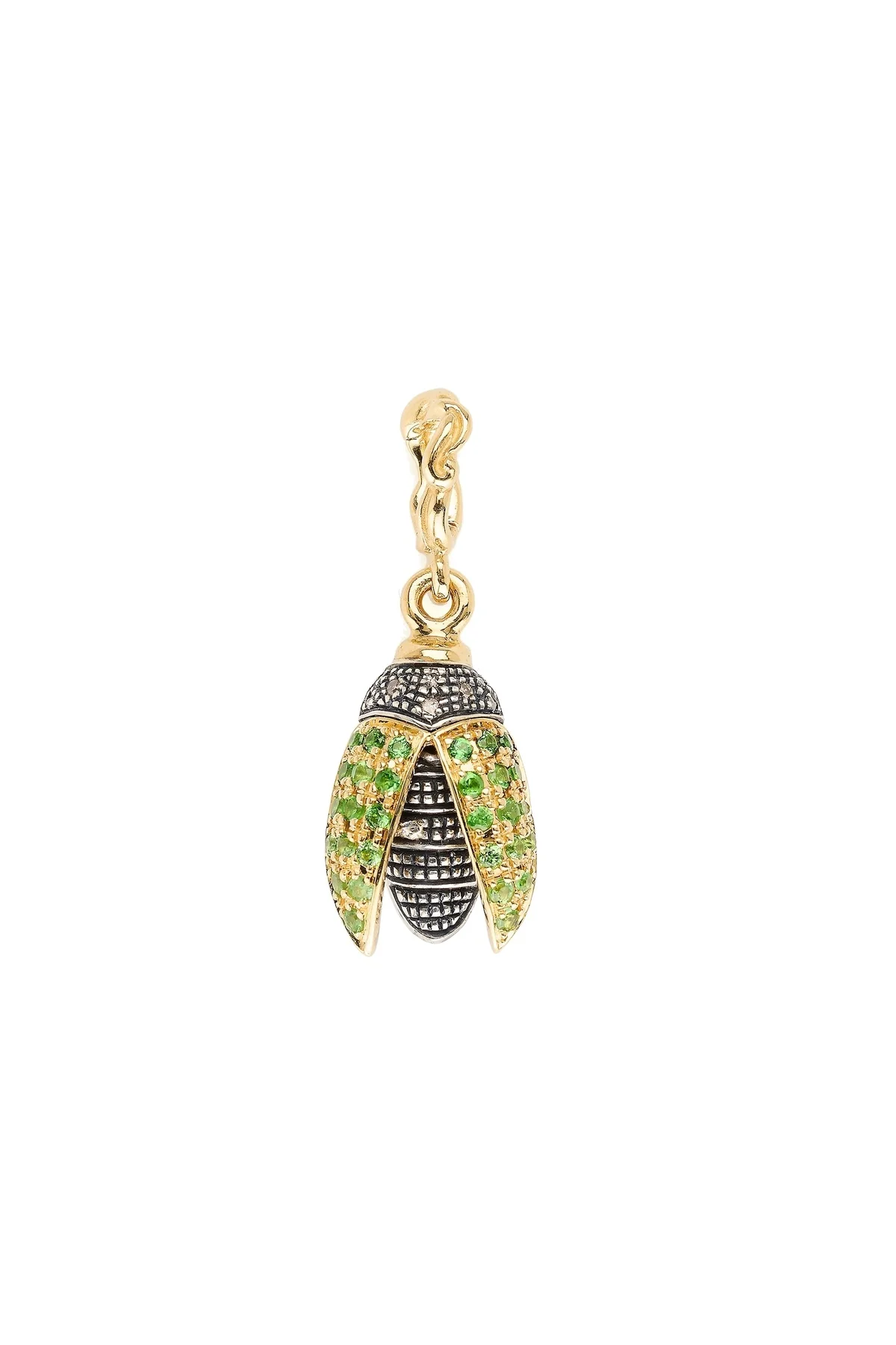 Bibi van der Velden | Mini Scarab Tsavorite Fly Wings Charm