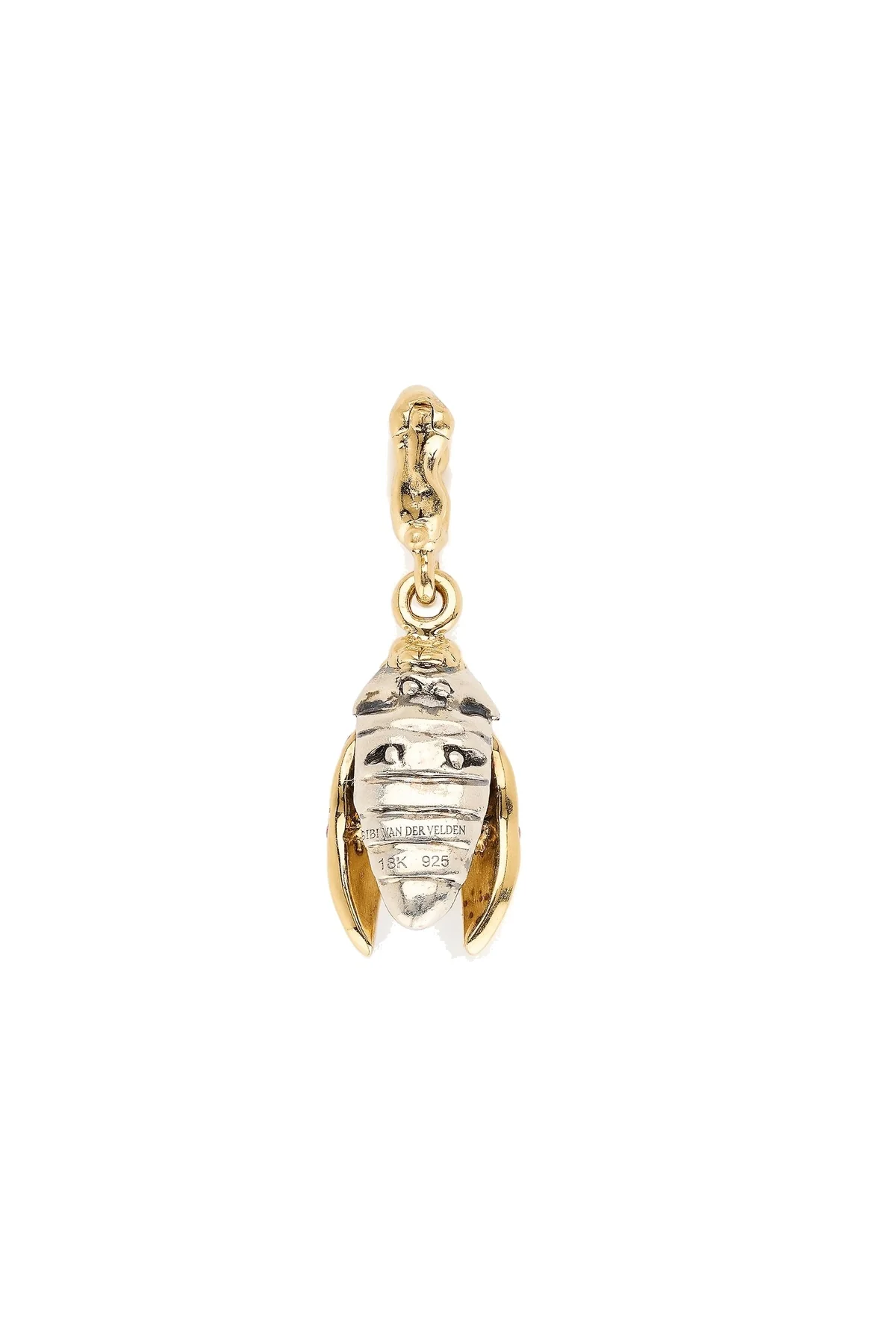 Bibi van der Velden | Mini Scarab Tsavorite Fly Wings Charm - Image 3