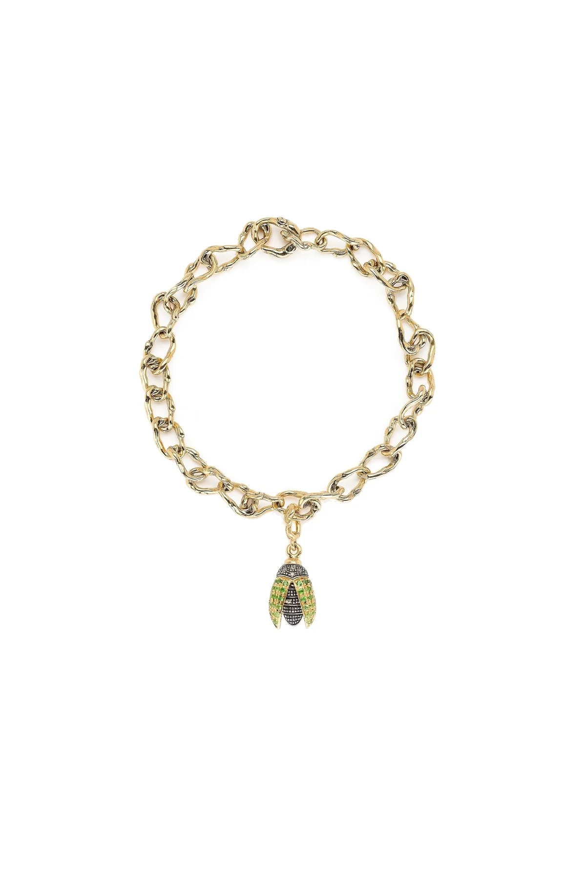 Bibi van der Velden | Mini Scarab Tsavorite Fly Wings Charm - Image 4