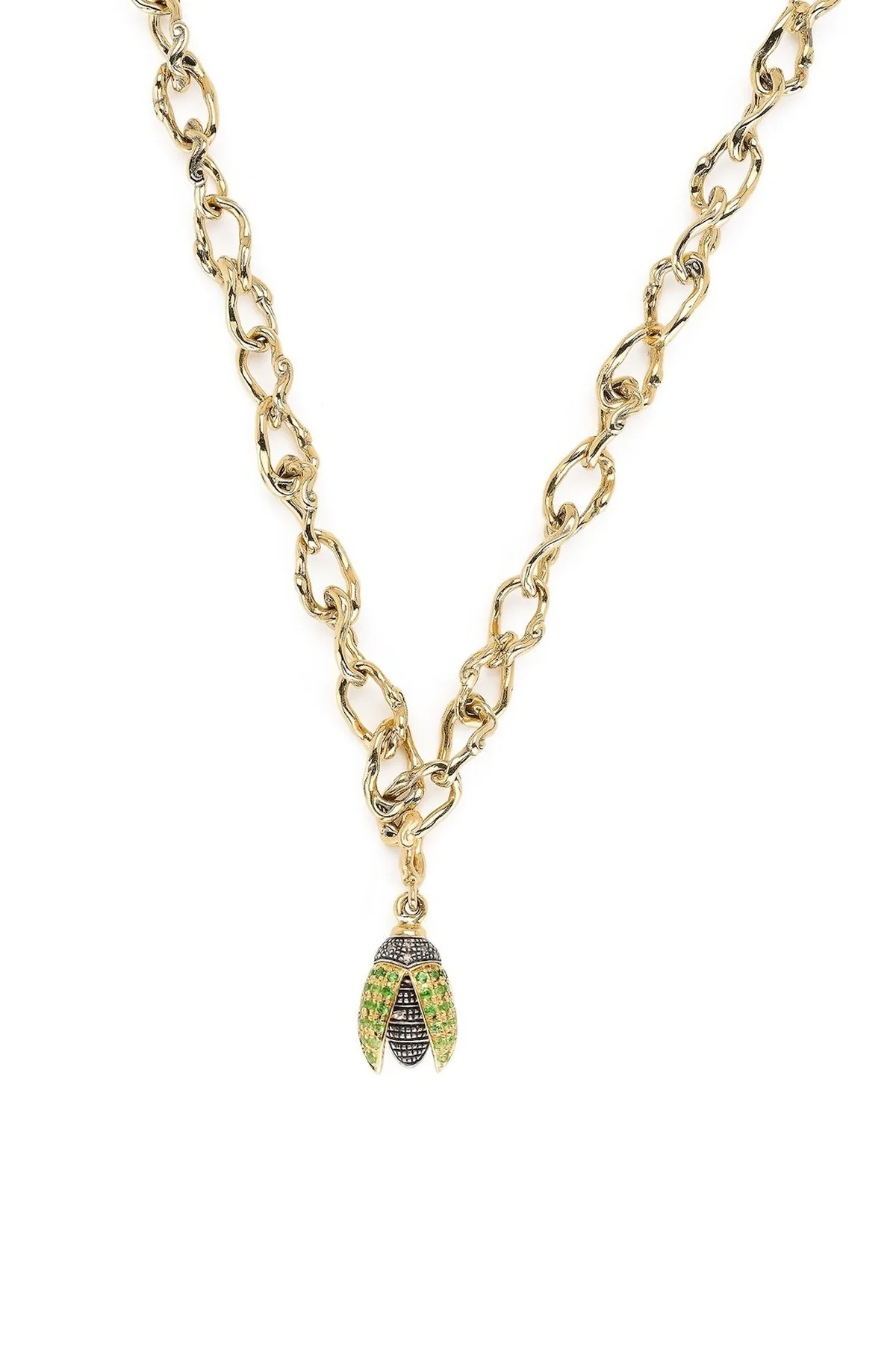 Bibi van der Velden | Mini Scarab Tsavorite Fly Wings Charm - Image 6