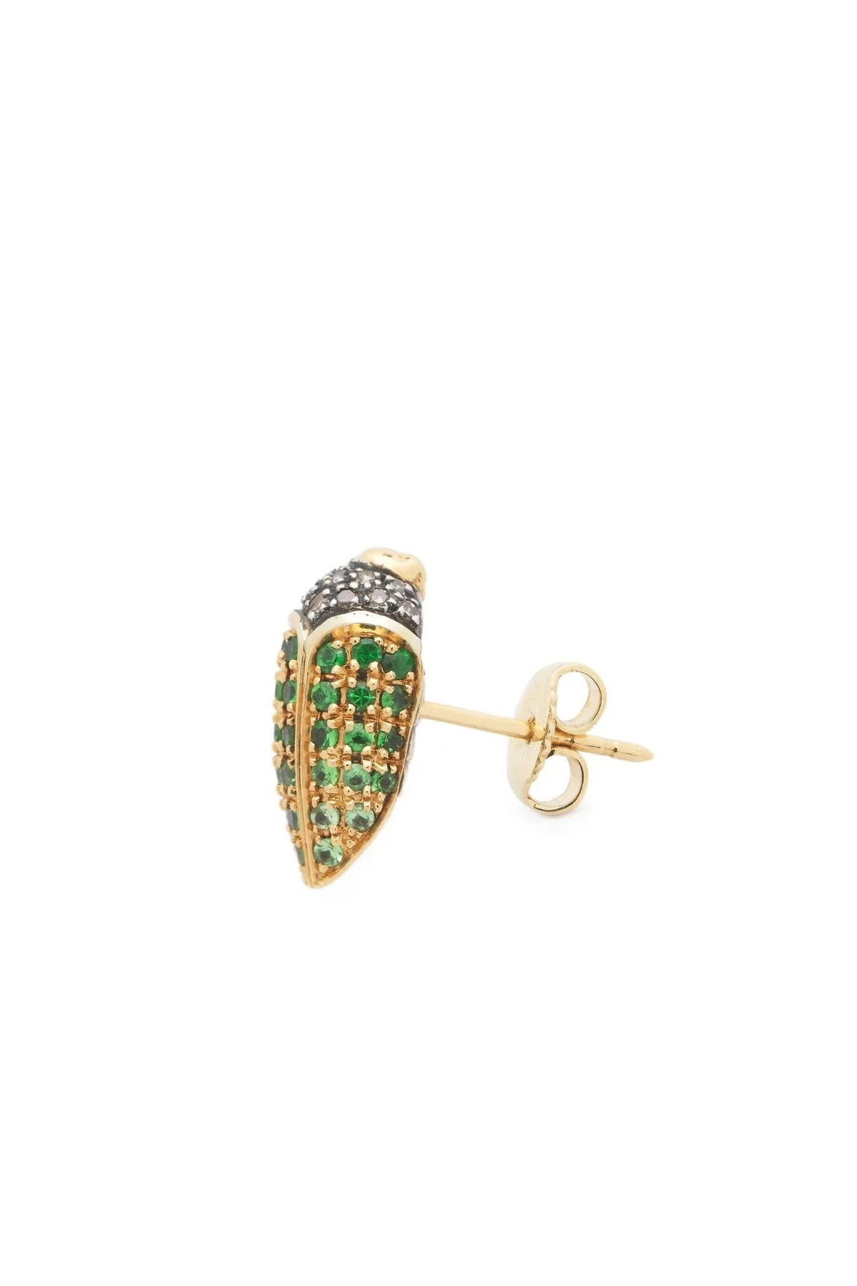 Bibi Van Der Velden | Mini Scarab Tsavorite Stud Earring - Image 3