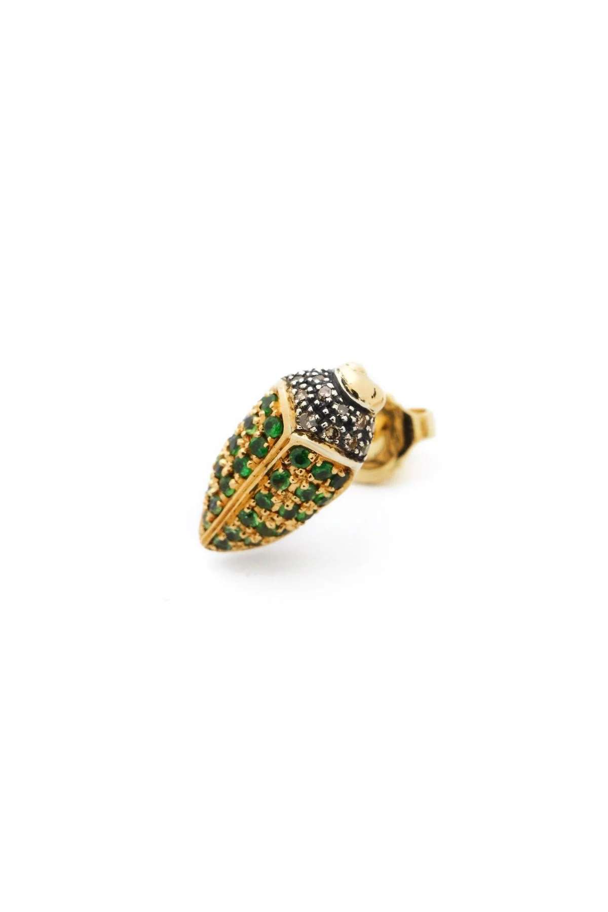 Bibi Van Der Velden | Mini Scarab Tsavorite Stud Earring - Image 5