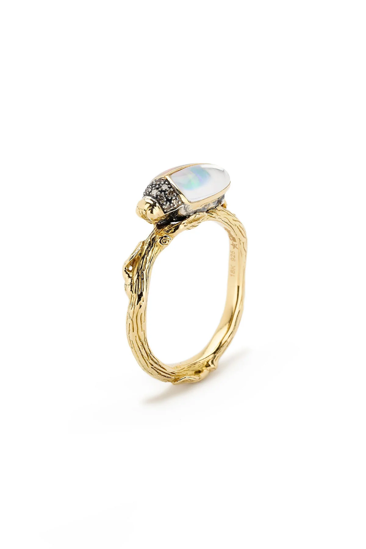 Bibi Van Der Velden | Scarab Opal Stack Ring - Image 3