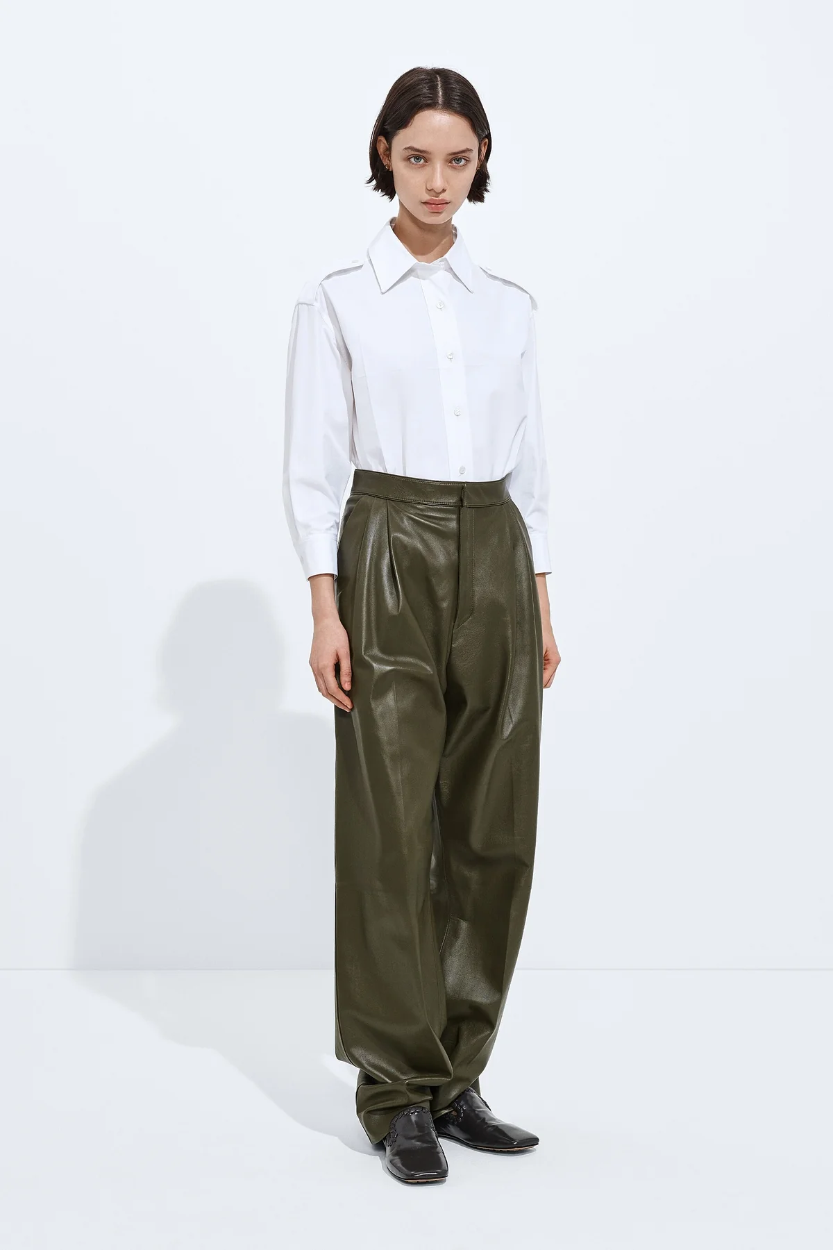Bottega Veneta | Wide Leather Trouser