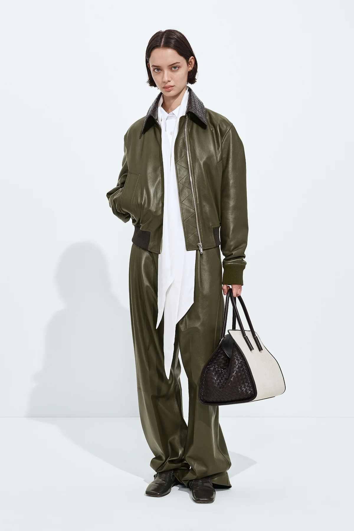 Bottega Veneta | Wide Leather Trouser - Image 4