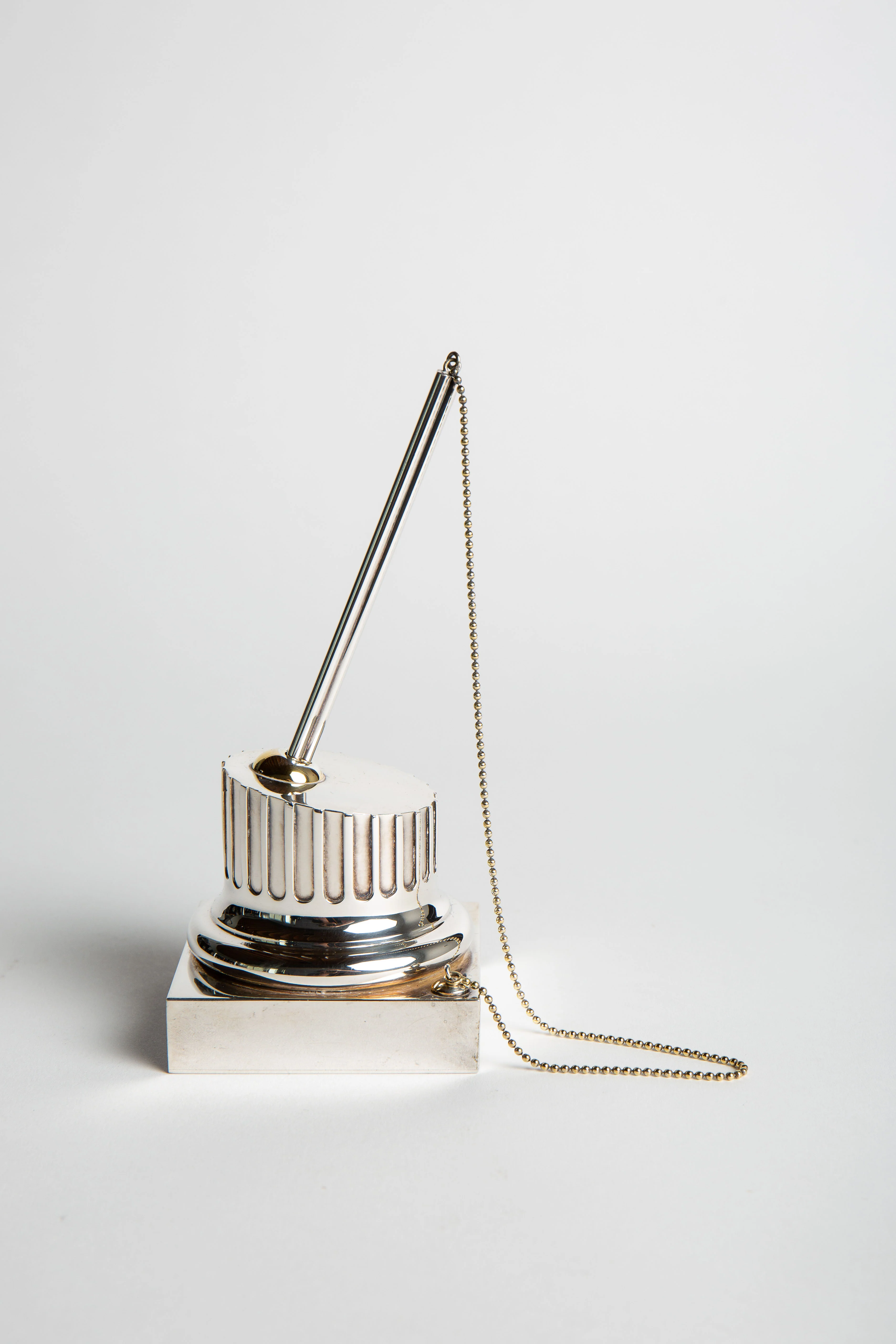 BULGARI | 1980 STERLING SILVER PEN HOLDER WITH ATTACHED PEN