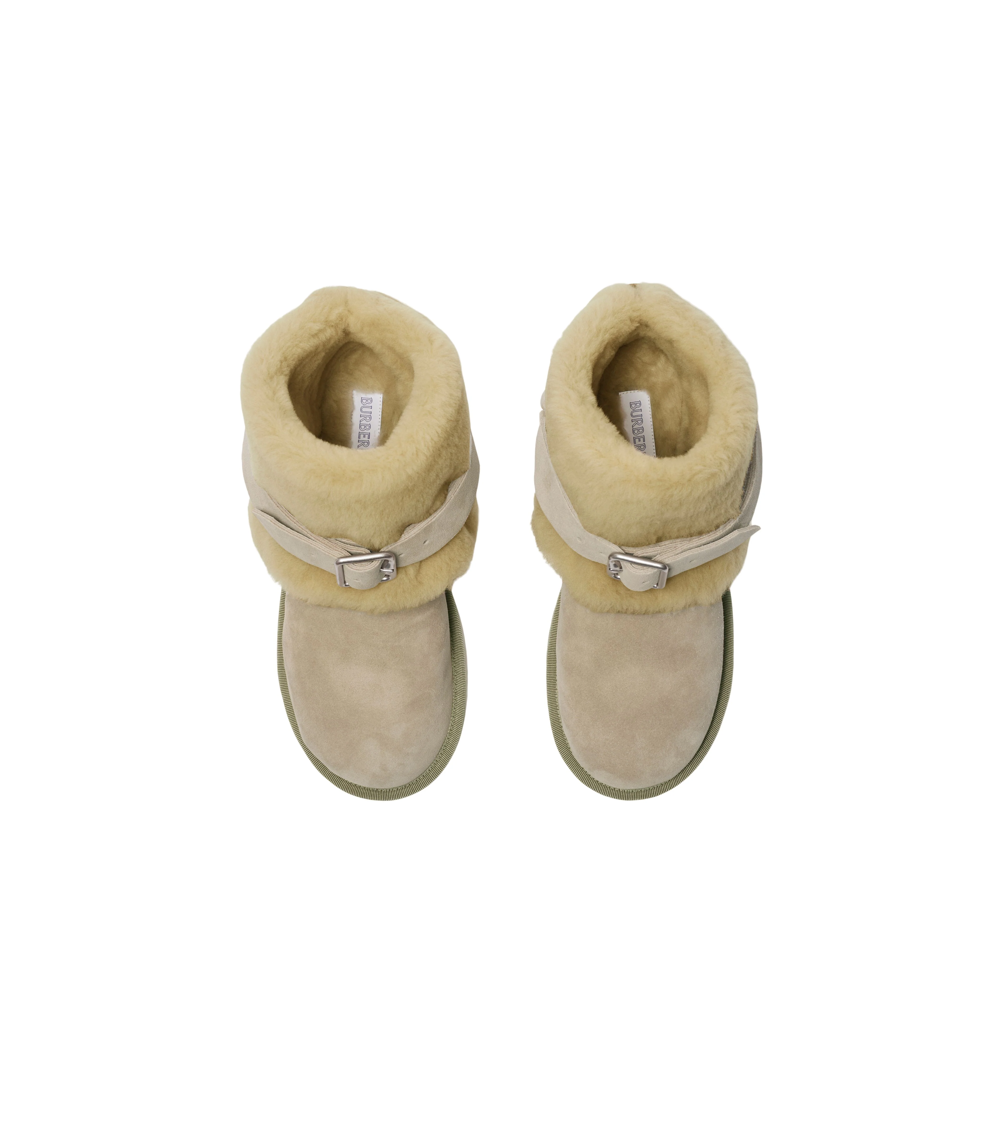 BURBERRY | SUEDE AND SHEARLING CHUBBY BOOTS - Image 4