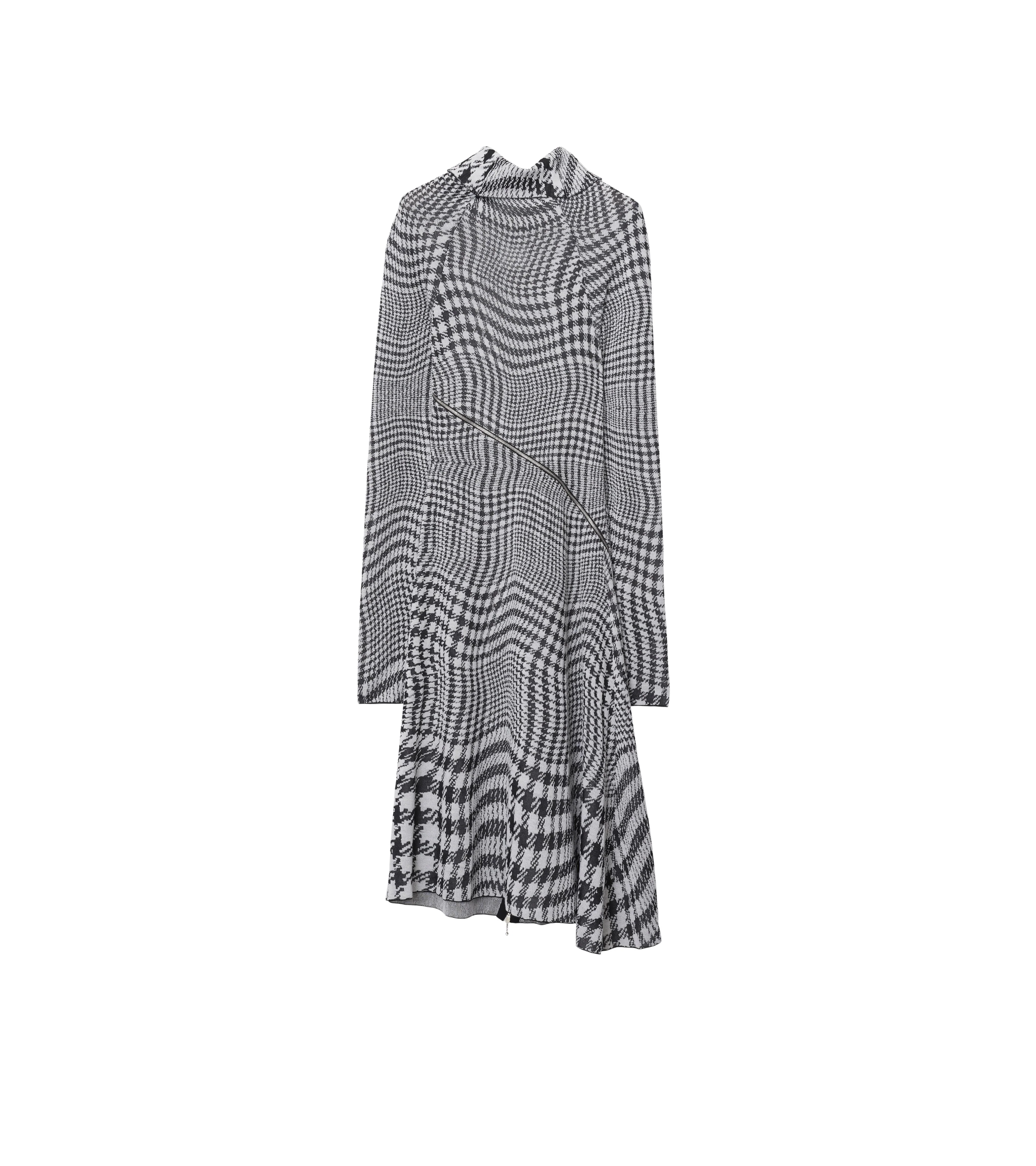 BURBERRY | WARPED HOUNDSTOOTH WOOL BLEND DRESS - Image 2