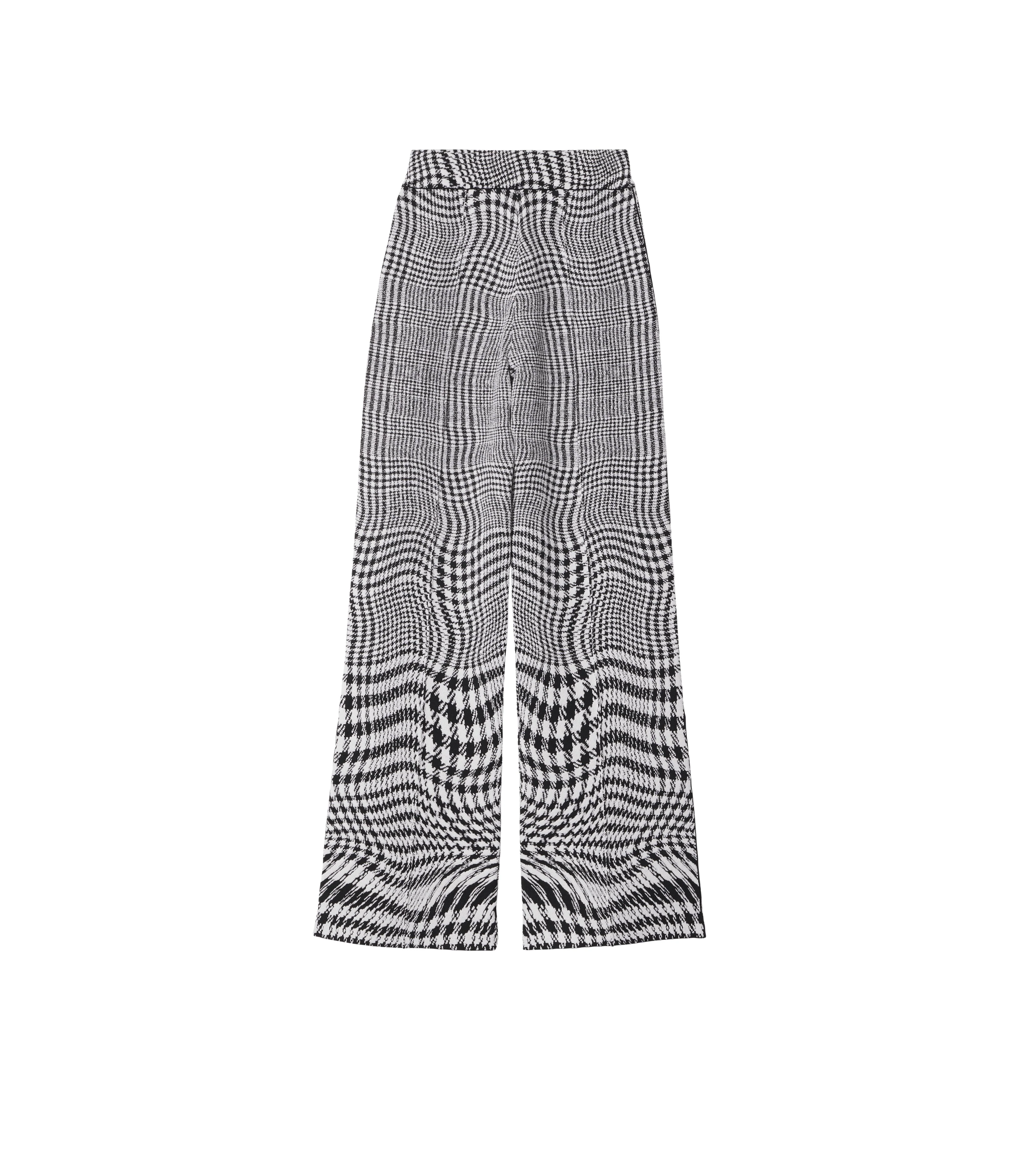 BURBERRY | WARPED HOUNDSTOOTH WOOL BLEND TROUSERS - Image 2