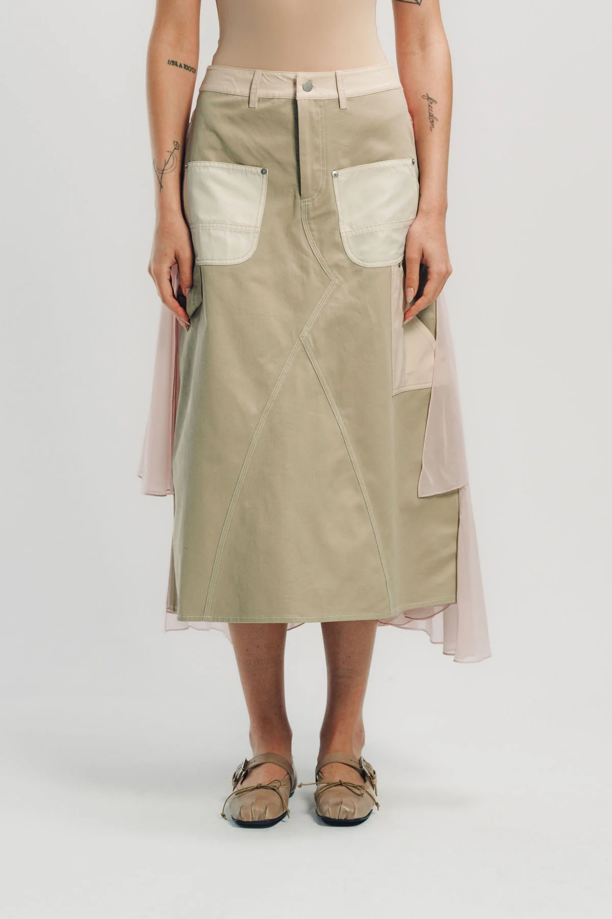 CAROLINE HU | COLLAGE RUFFLE SKIRT - Image 2