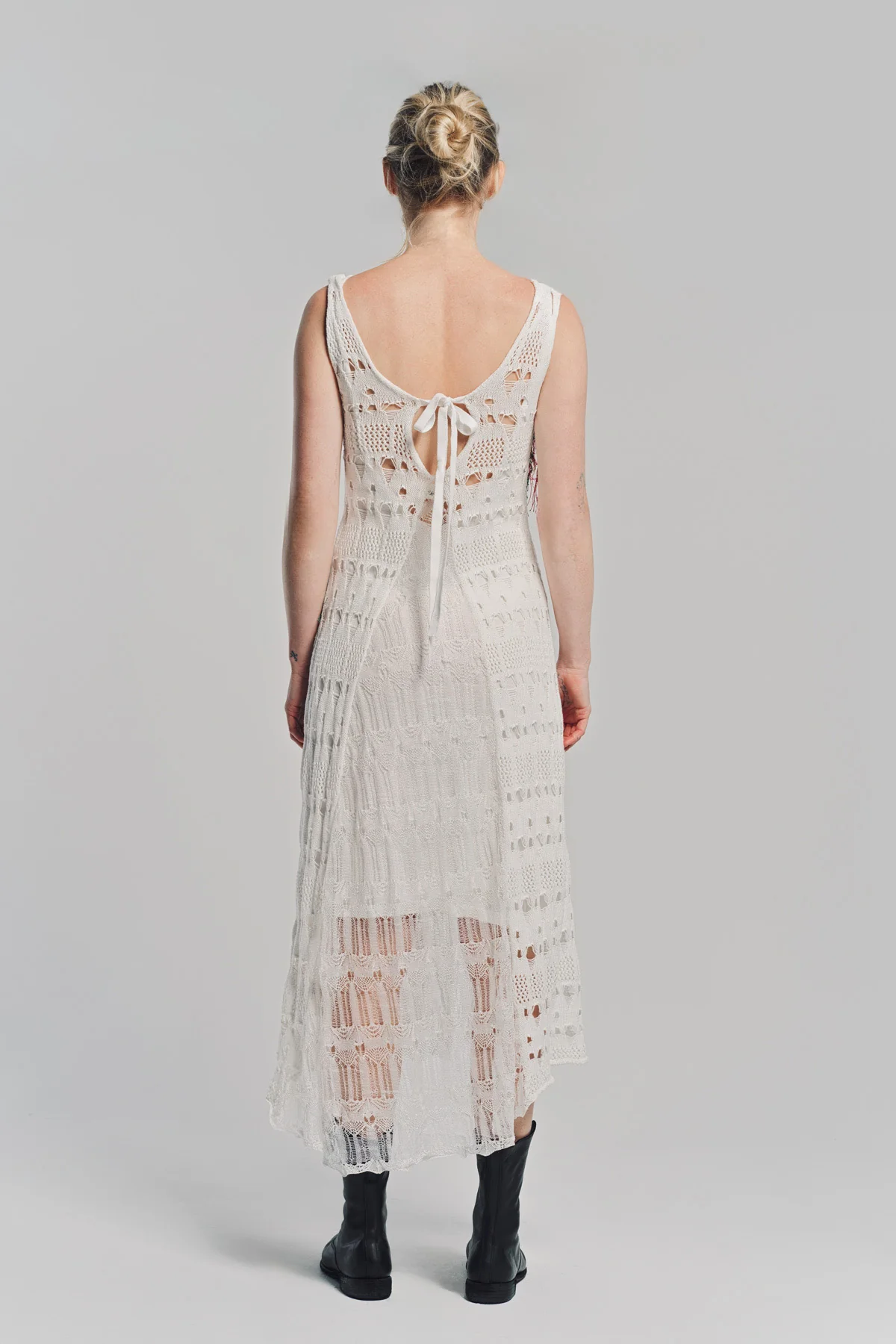 CAROLINE HU | COLLAGING FLORAL KNIT DRESS - Image 4