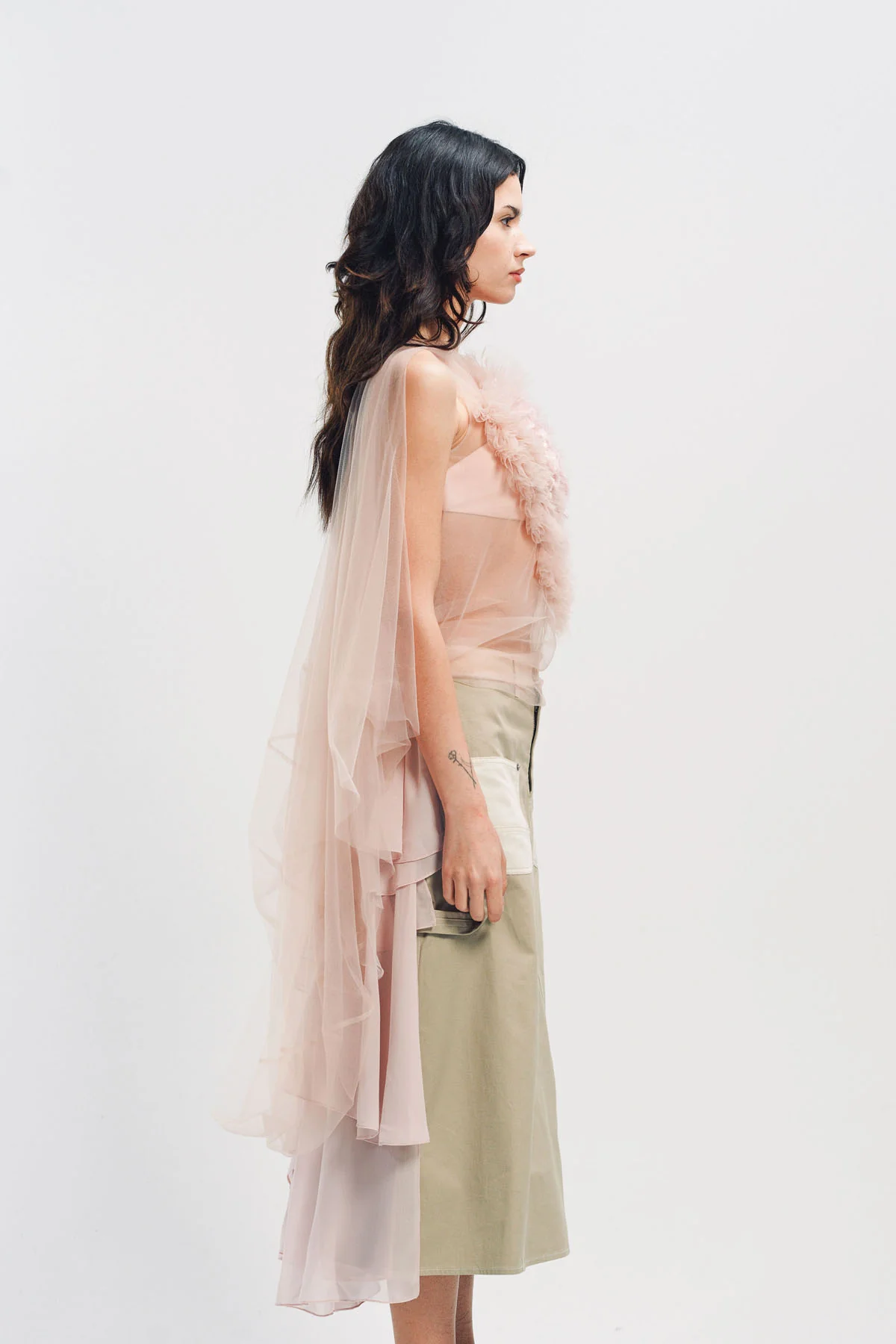 CAROLINE HU | RUFFLE TULLE TOP - Image 3