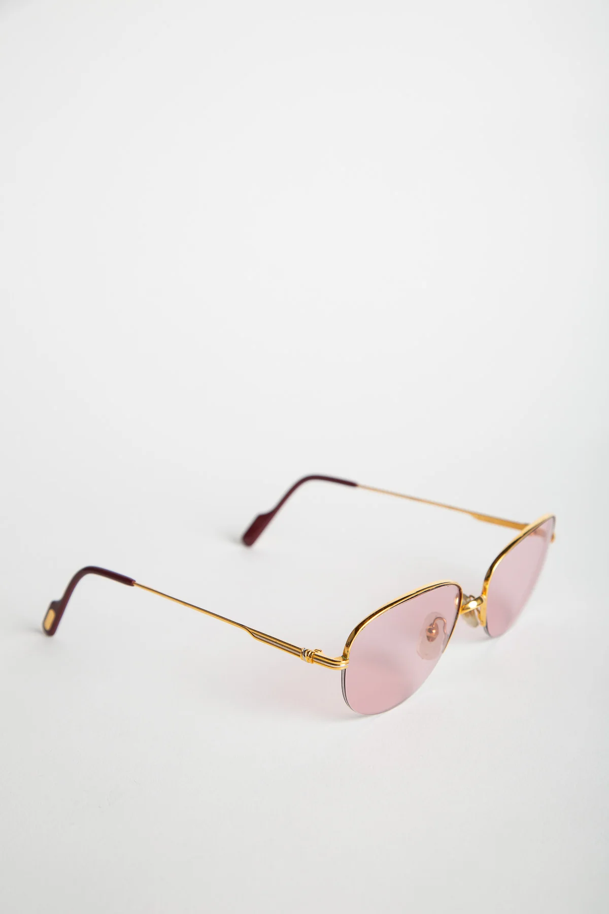 CARTIER 18K YELLOW GOLD MONTAIGNE 1/2 55 SUNGLASSES - Image 2