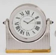 CARTIER | 1990 SILVER PLATED DESK CLOCK