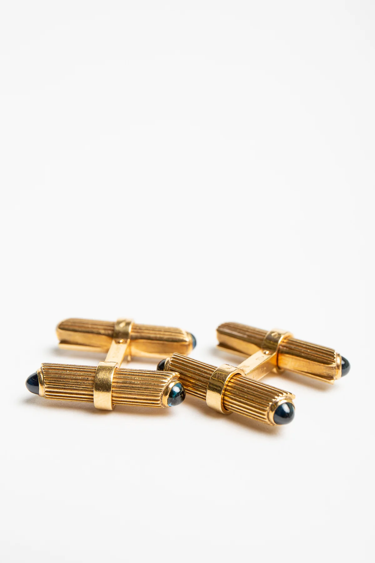 CARTIER | 18K GOLD SAPPHIRE CUFFLINKS - Image 6