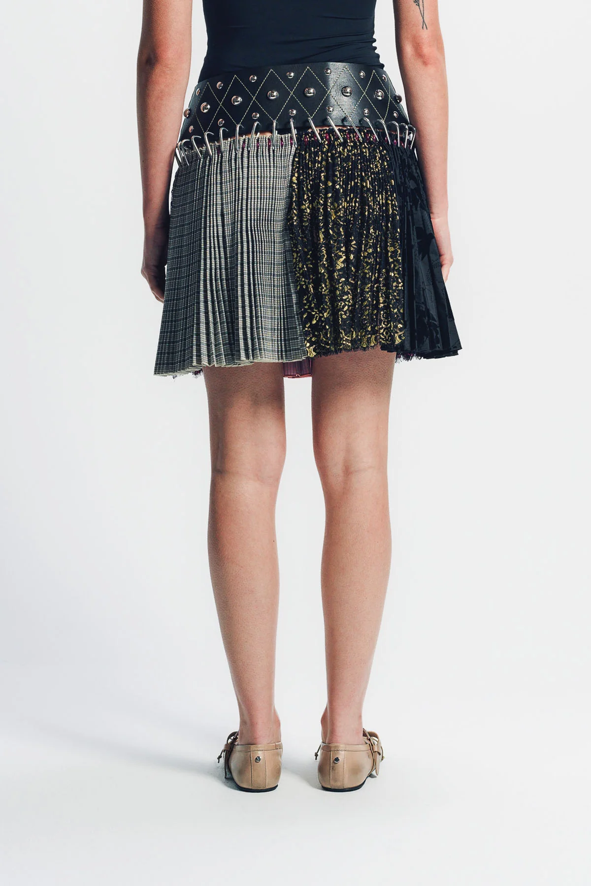 CHOPOVA LOWENA | KORA PATCHWORK MINI CARABINER SKIRT - Image 4