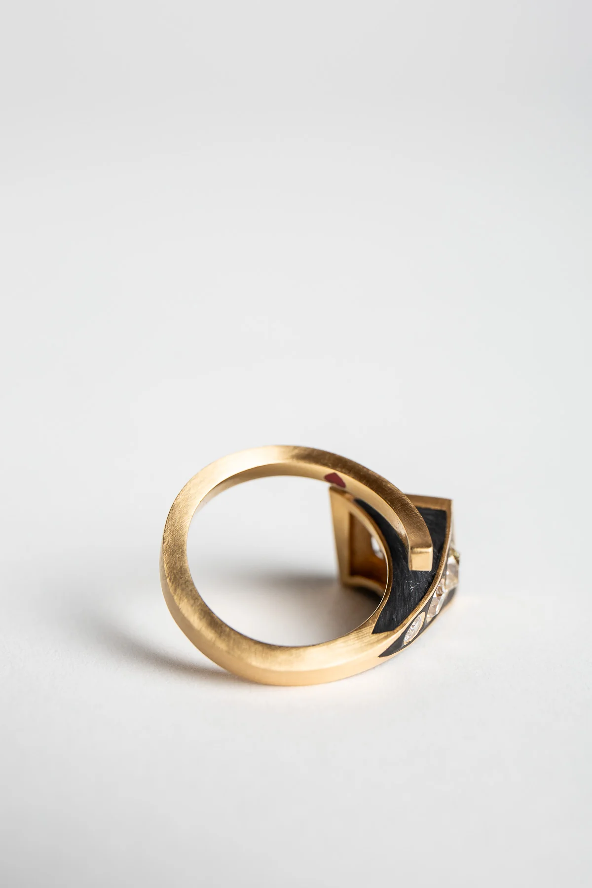 CIRCA 1700 | LUCK & STRENGTH HORSESHOE NAIL RING WITH ANTIQUE DIAMONDS - Image 4