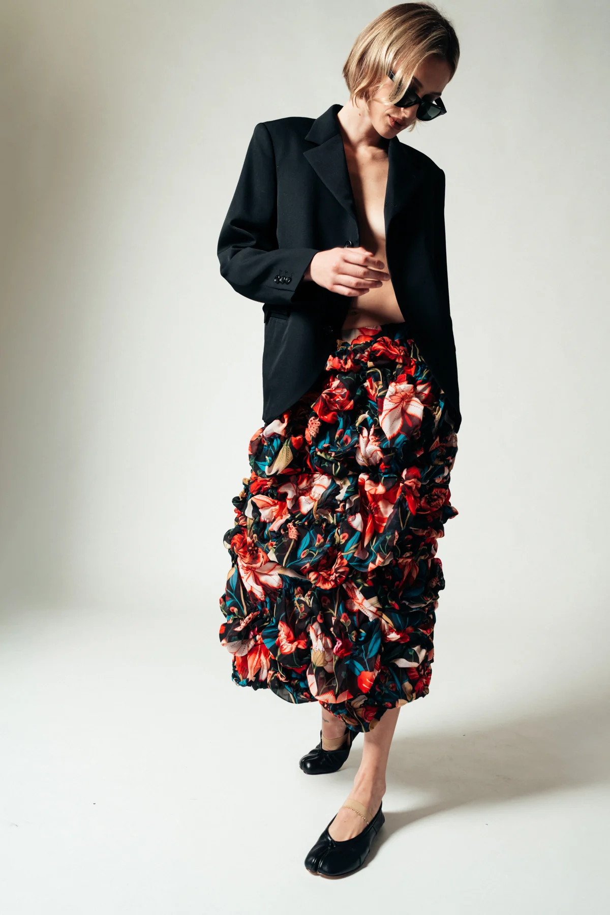 COMME DES GARCONS | FLORAL CHIFFON JACKET - Image 2
