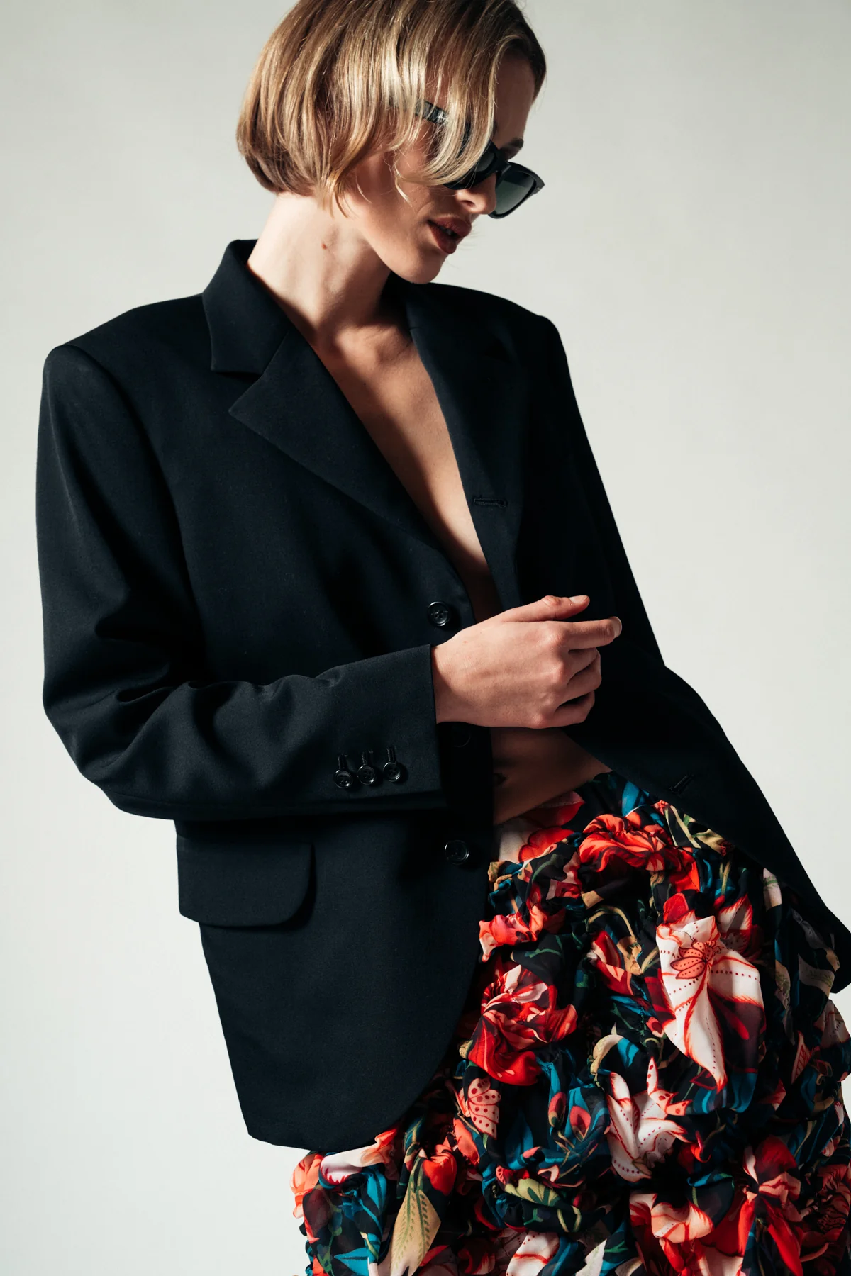 COMME DES GARCONS | FLORAL CHIFFON JACKET - Image 4