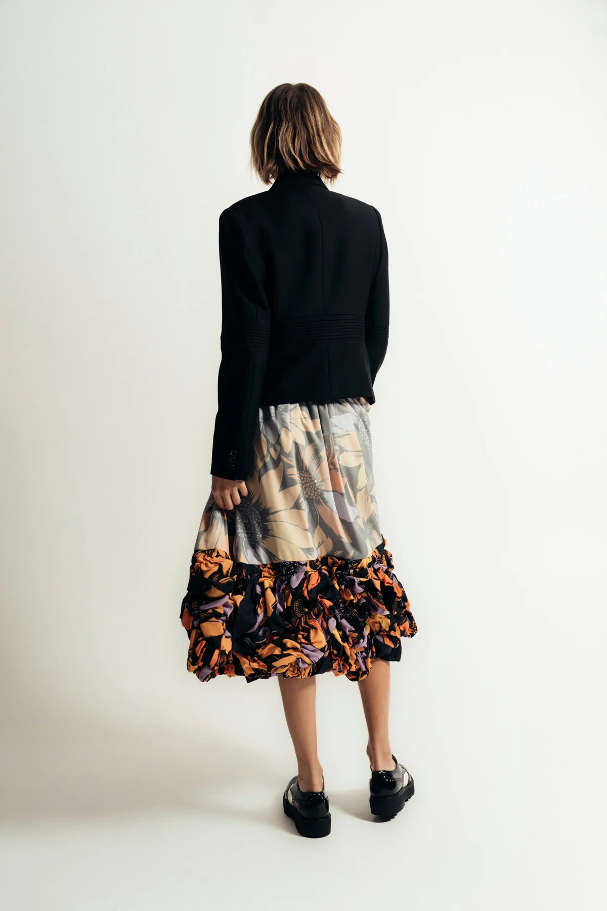 COMME DES GARCONS | FLORAL CREPE SKIRT - Image 4