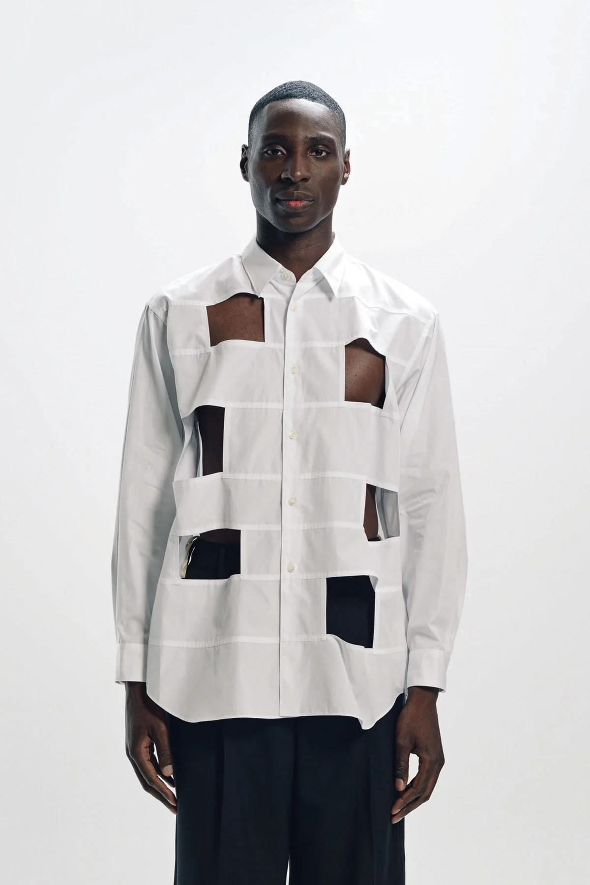 COMME DES GARCONS HOMME PLUS | LAYERED LONG SLEEVE SHIRT - Image 2