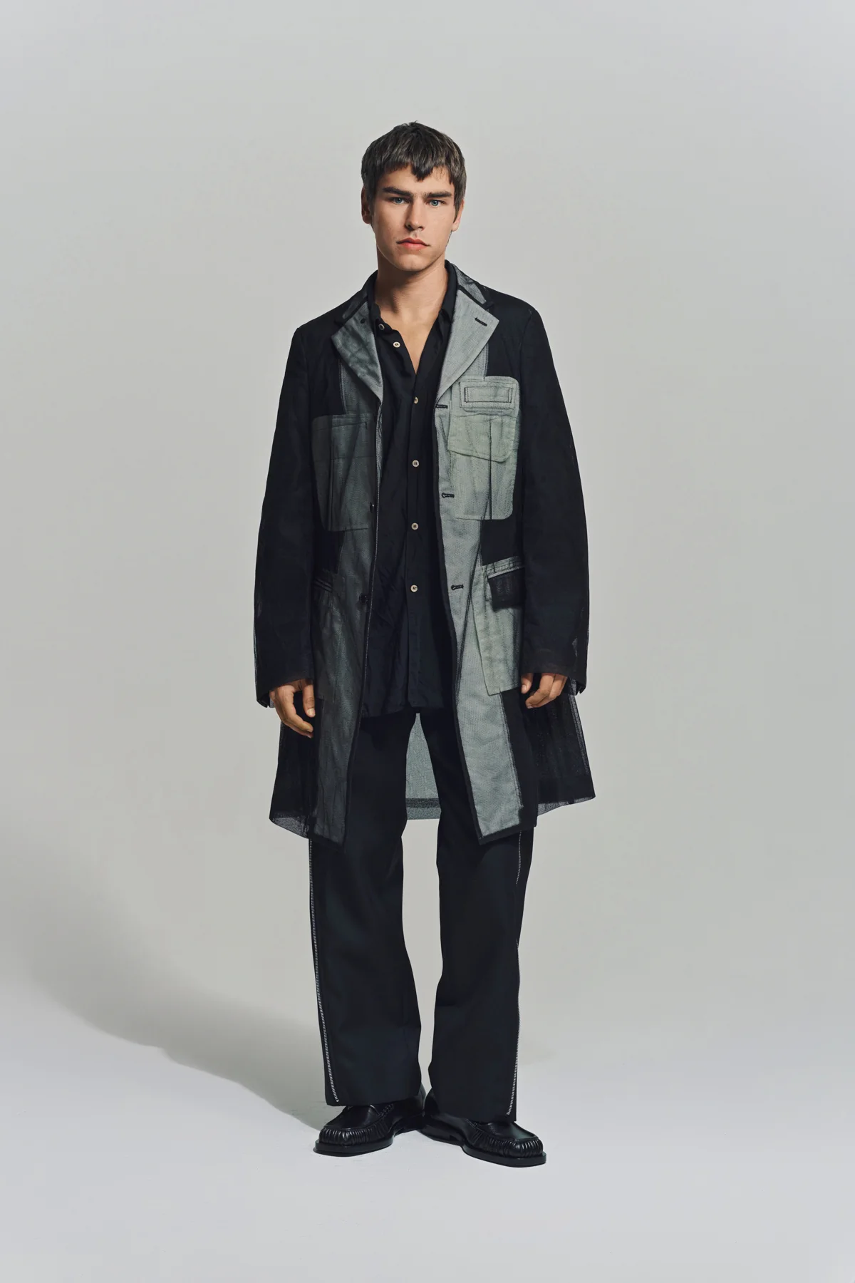 COMME DES GARCONS HOMME PLUS | NYLON TULLE BLAZER COAT