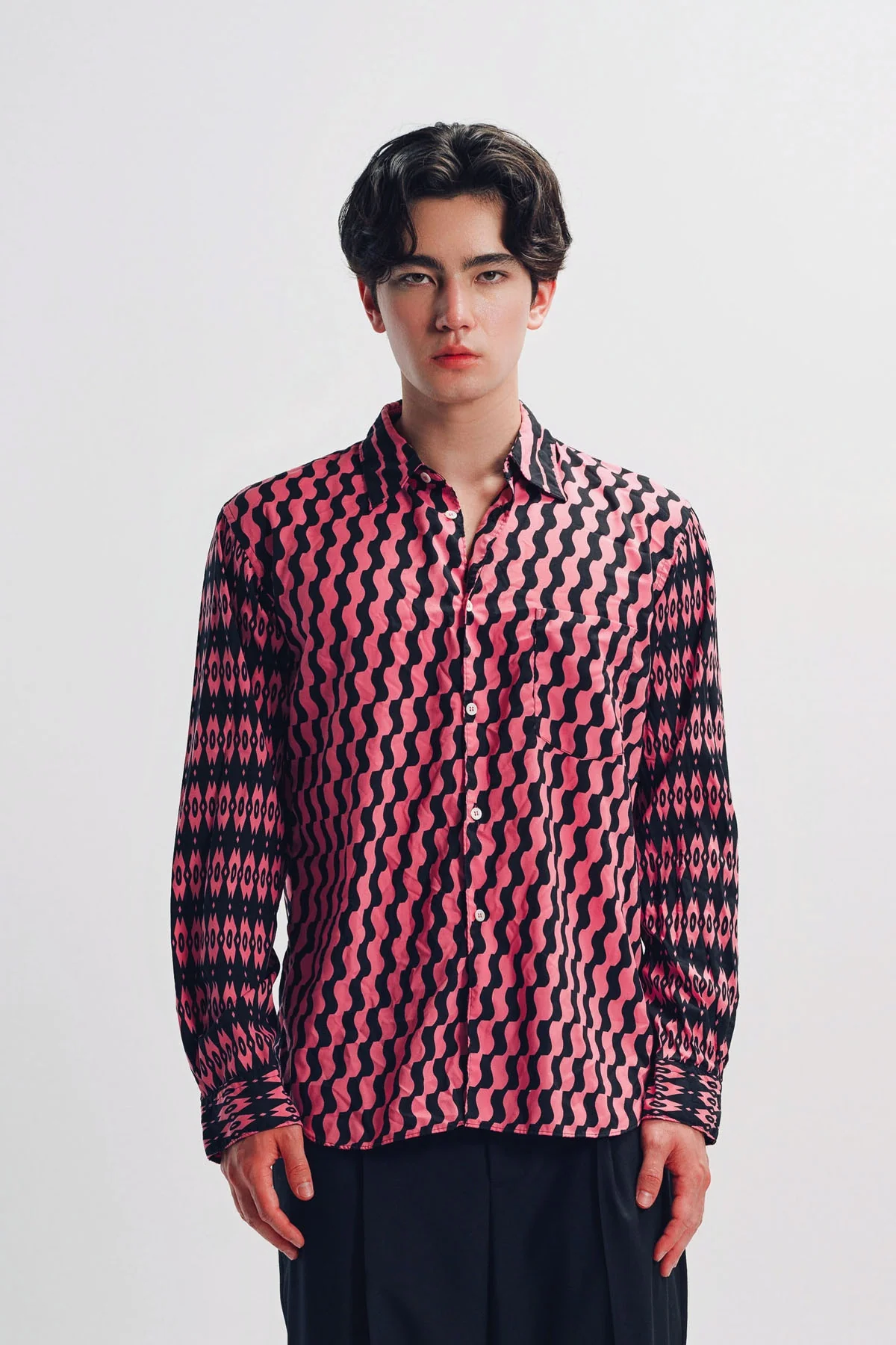 Comme Des Garcons Homme Plus | Printed Long Sleeve Shirt - Image 2