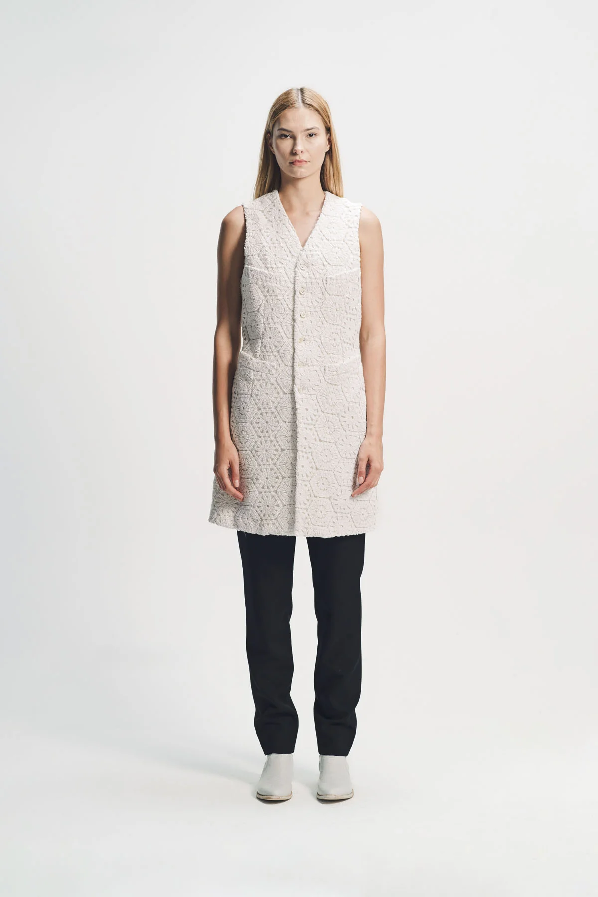 Comme Des Garcons | Lace Jute Vest - Image 2