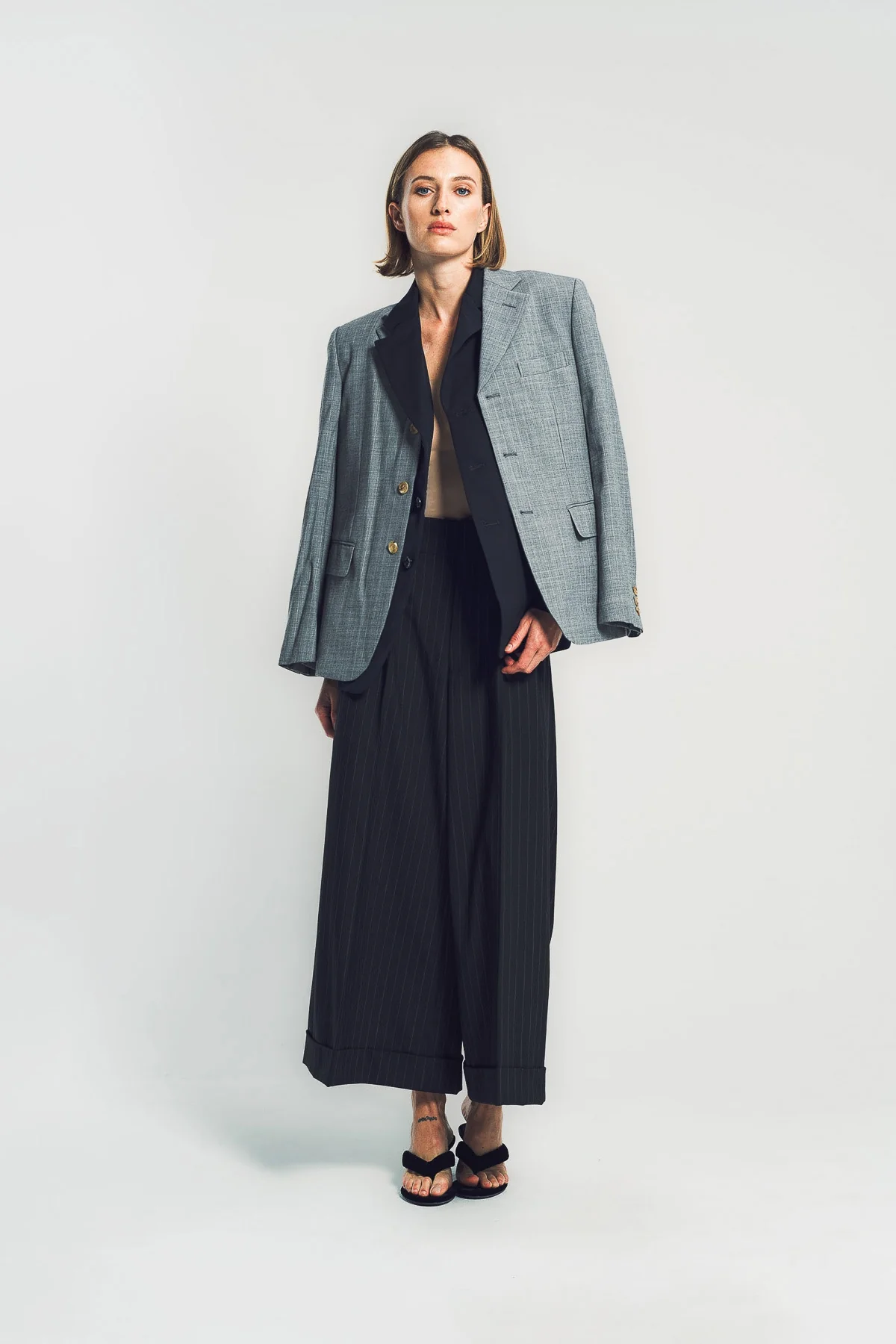 COMME DES GARCONS | STRIPED MIX BLAZER