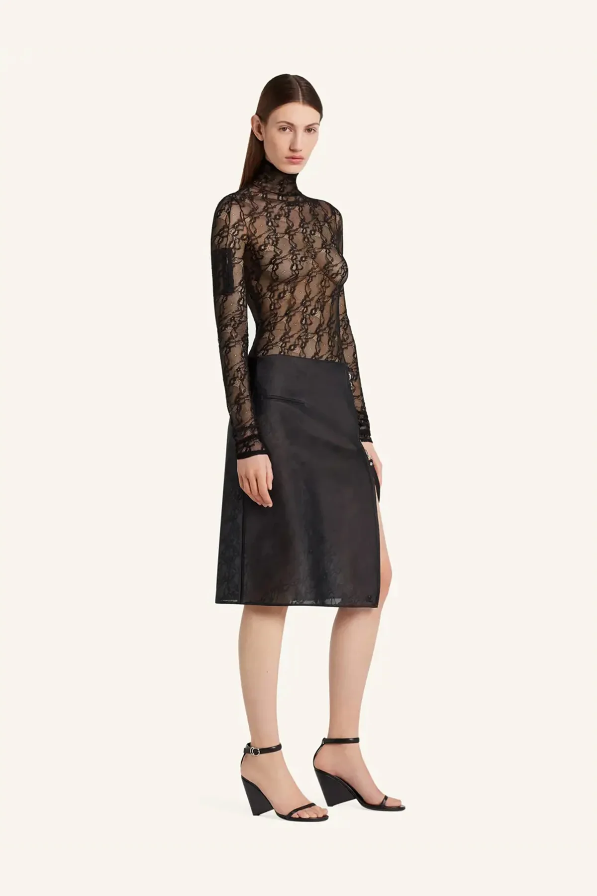 COURRÈGES | LACE MOCKNECK TOP - Image 3