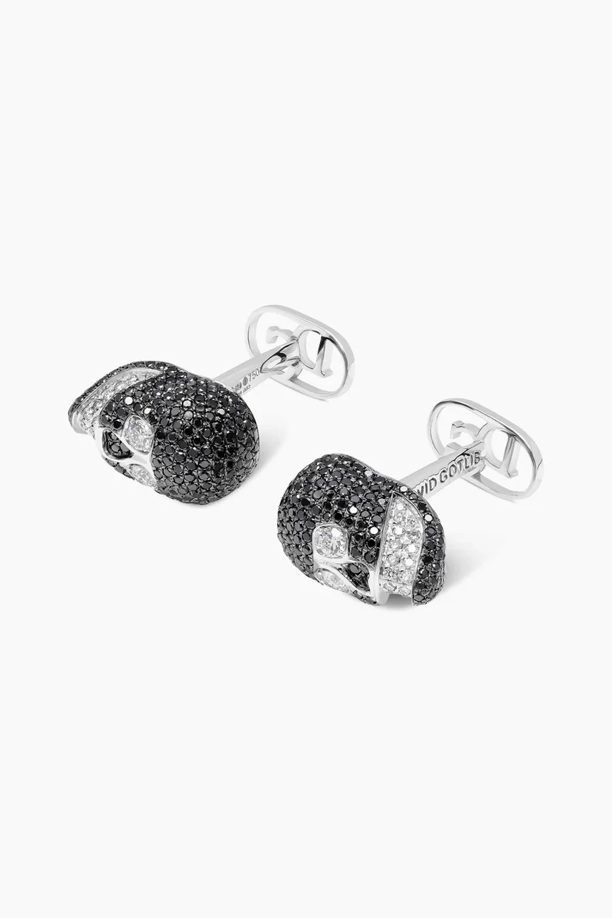 David Gotlib | 18kwg Black Skulls Cufflinks - Image 5